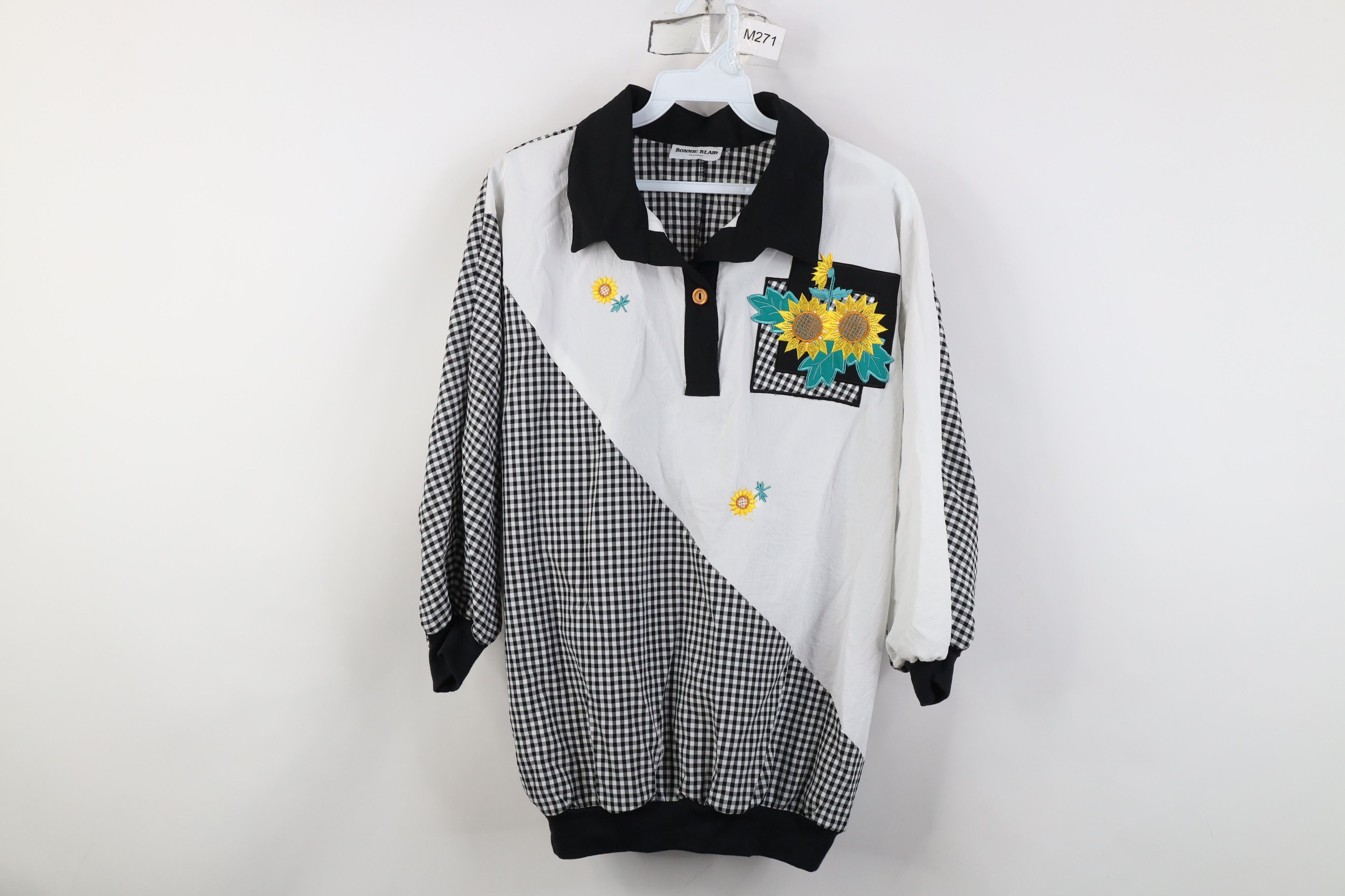 Vintage Vintage 80s 90s Streetwear Dolman Sleeve Sunflower Shirt Size XL / US 12-14 / IT 48-50 - 1 Thumbnail