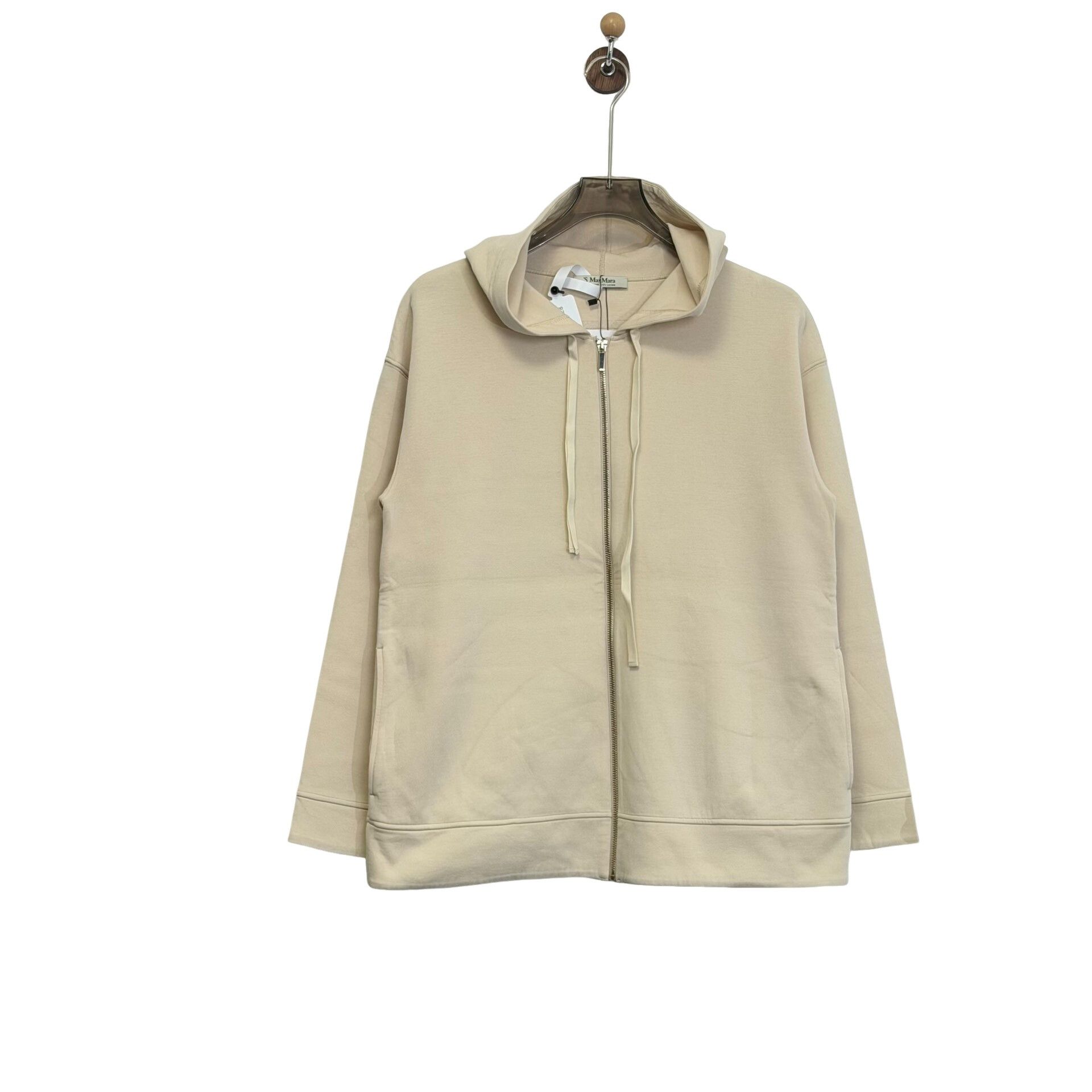 Max Mara Max Mara Beige Logo Back Zip Hoodie Size M Size M / US 6-8 / IT 42-44 - 1 Thumbnail
