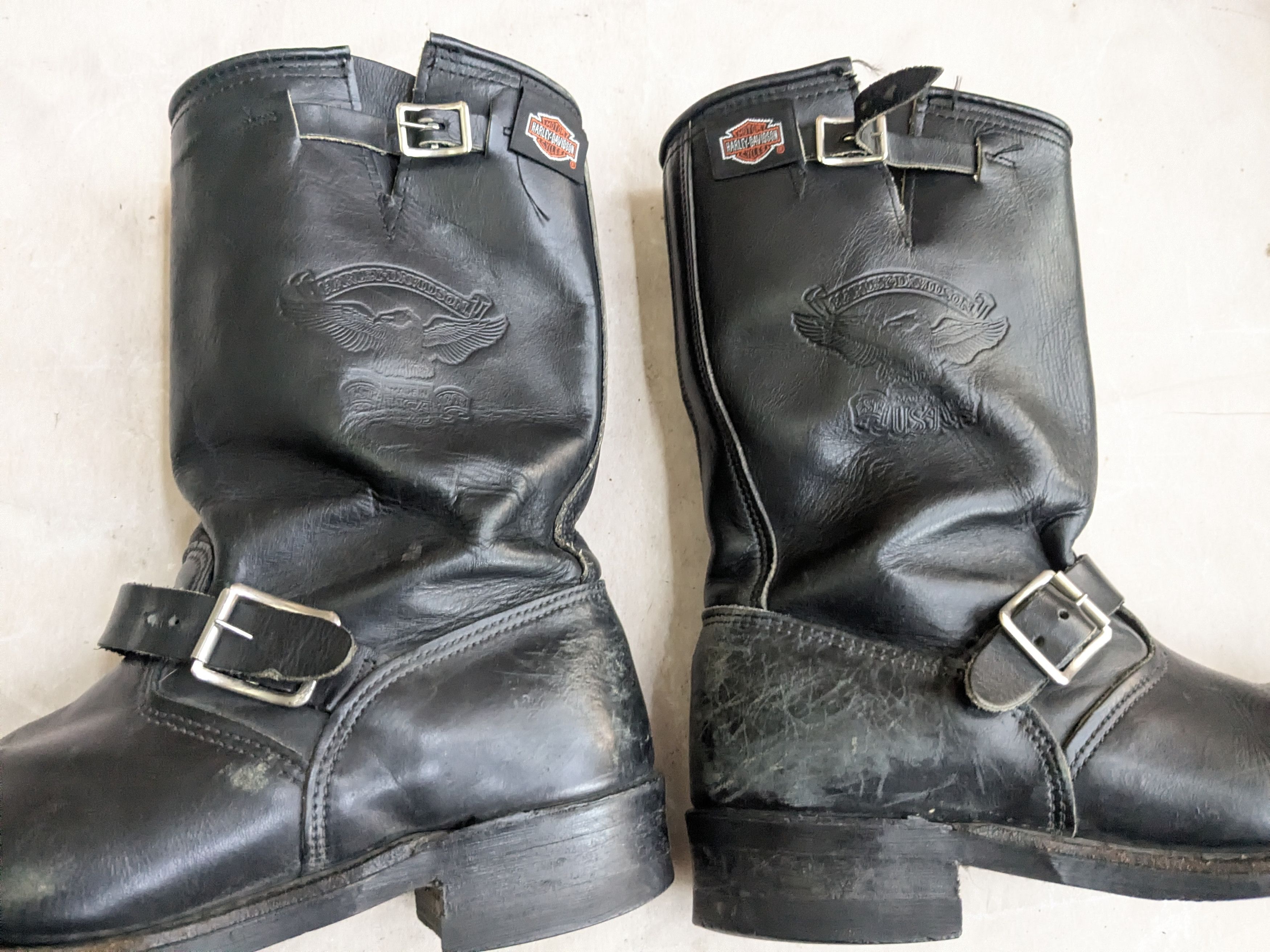 Harley Davidson Harley Davidson Engineer Boots Black Leather 10.5 Biker Size US 10.5 / EU 43-44 - 7 Thumbnail