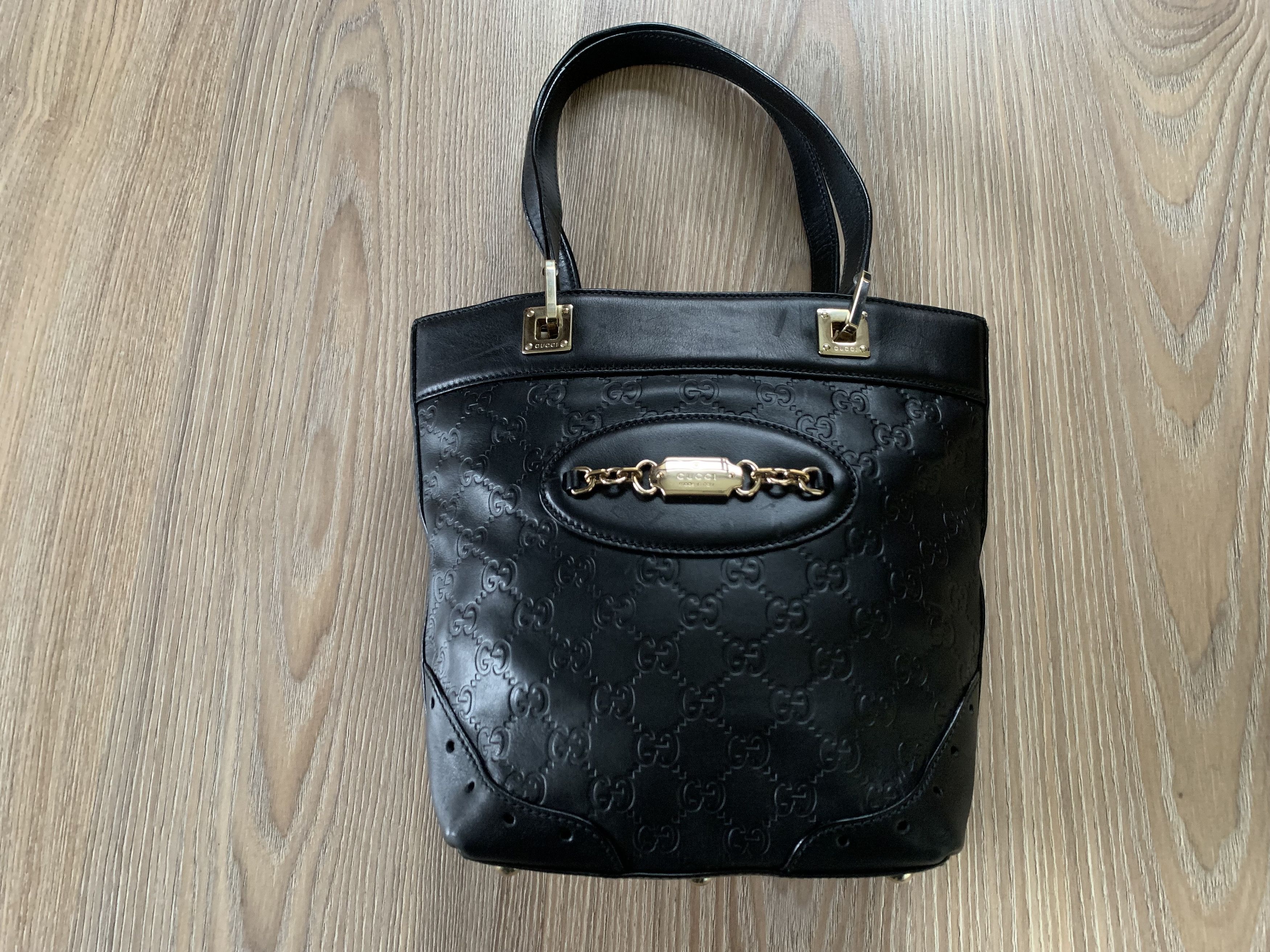 Gucci Vintage Gucci Guccissima Monogram Black Leather Handbag Size ONE SIZE - 2 Thumbnail