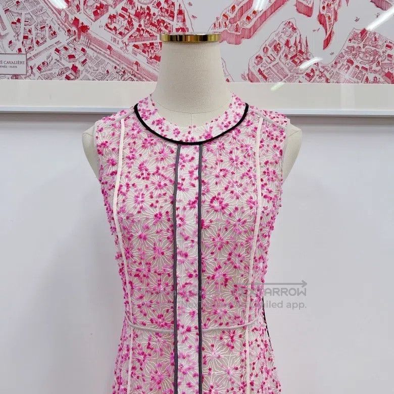 Fendi Fendi Pink sleeveless lace printed dress Size XS / US 0-2 / IT 36-38 - 8 Thumbnail
