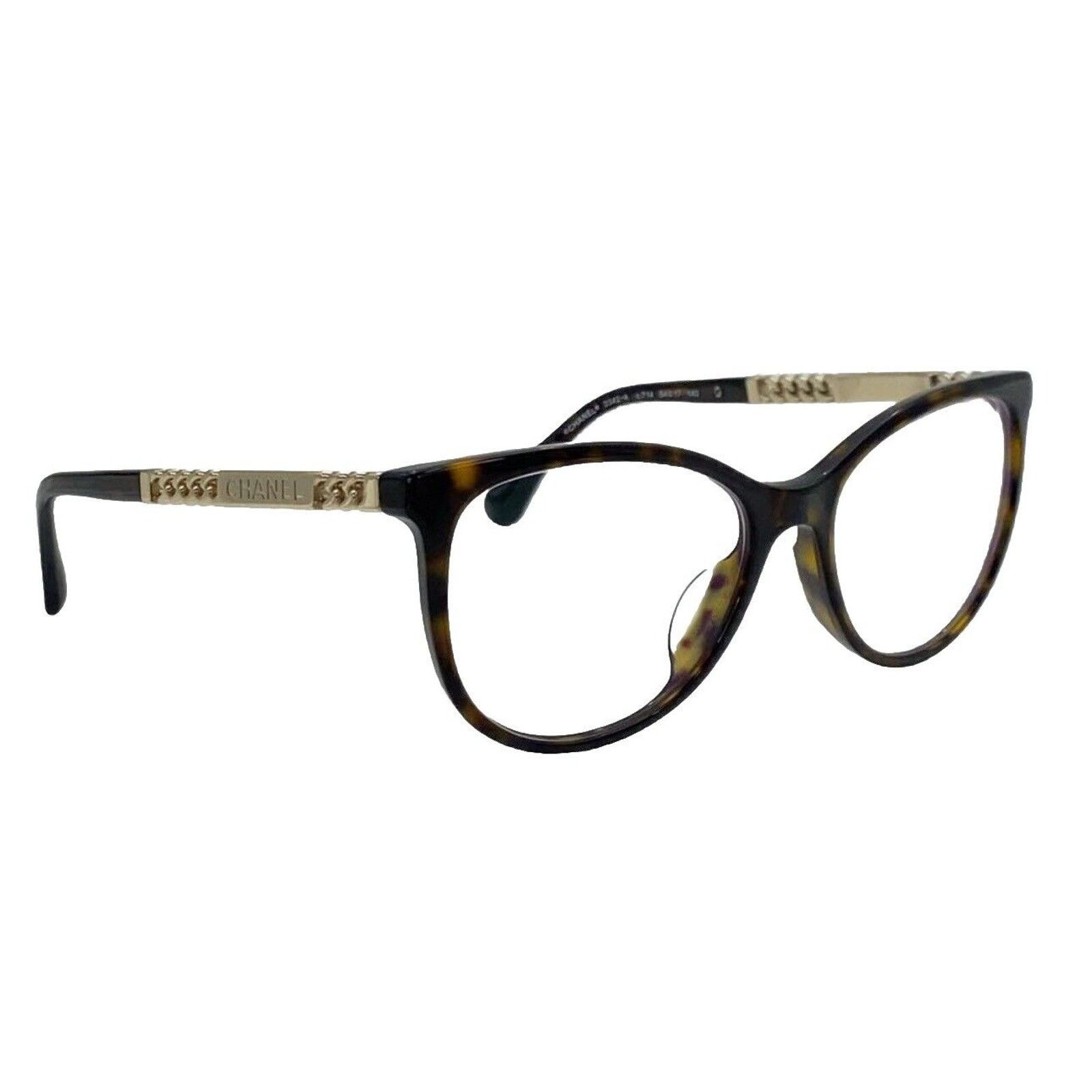 Chanel CHANEL 5352-A 714/S5 TORTOISE CHAIN ARMS EYEGLASSES 59-16 Size ONE SIZE - 1 Thumbnail
