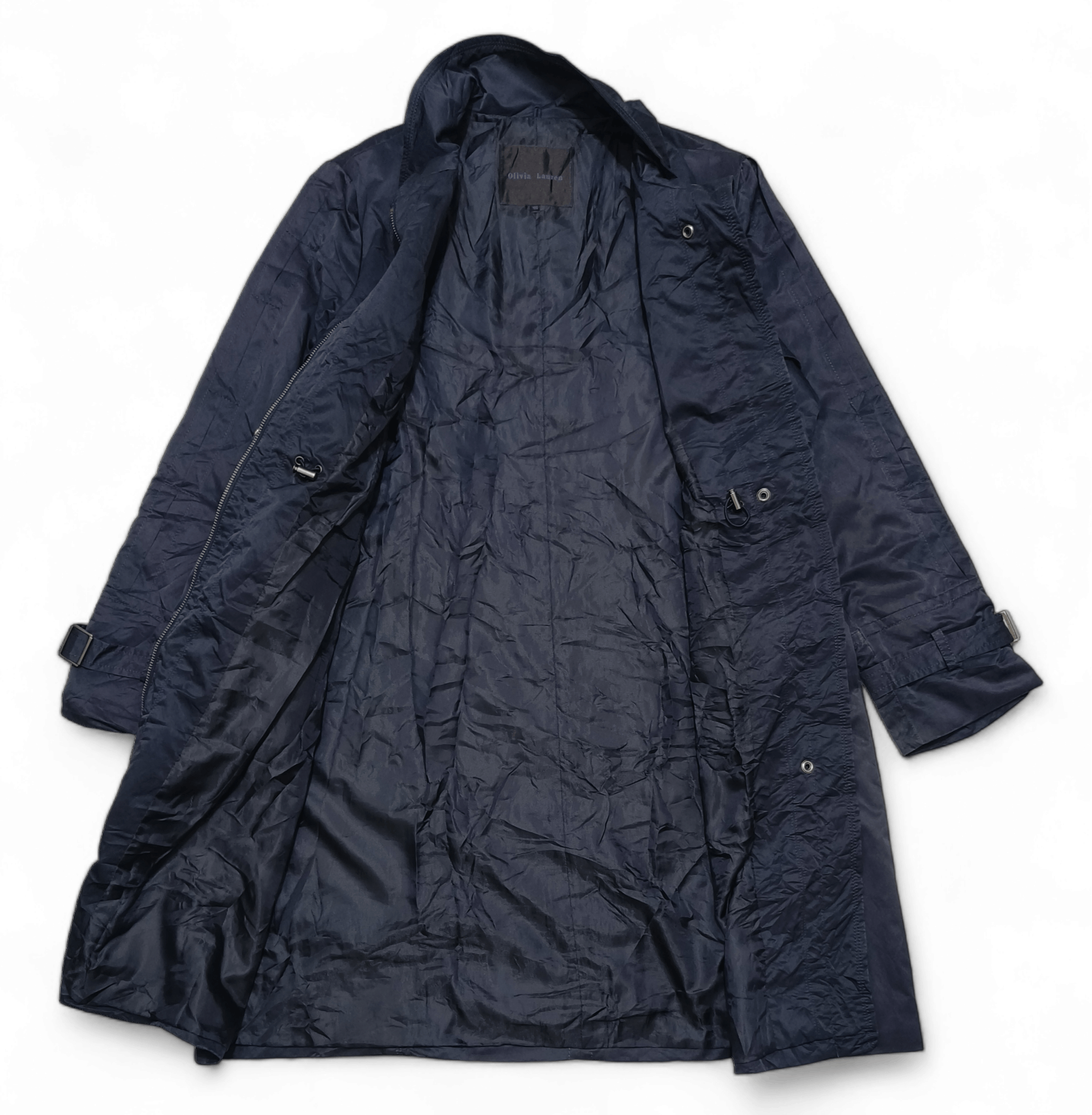 Other Olivia Lauren Women's Black Trench Coat Size L / US 10 / IT 46 - 5 Thumbnail