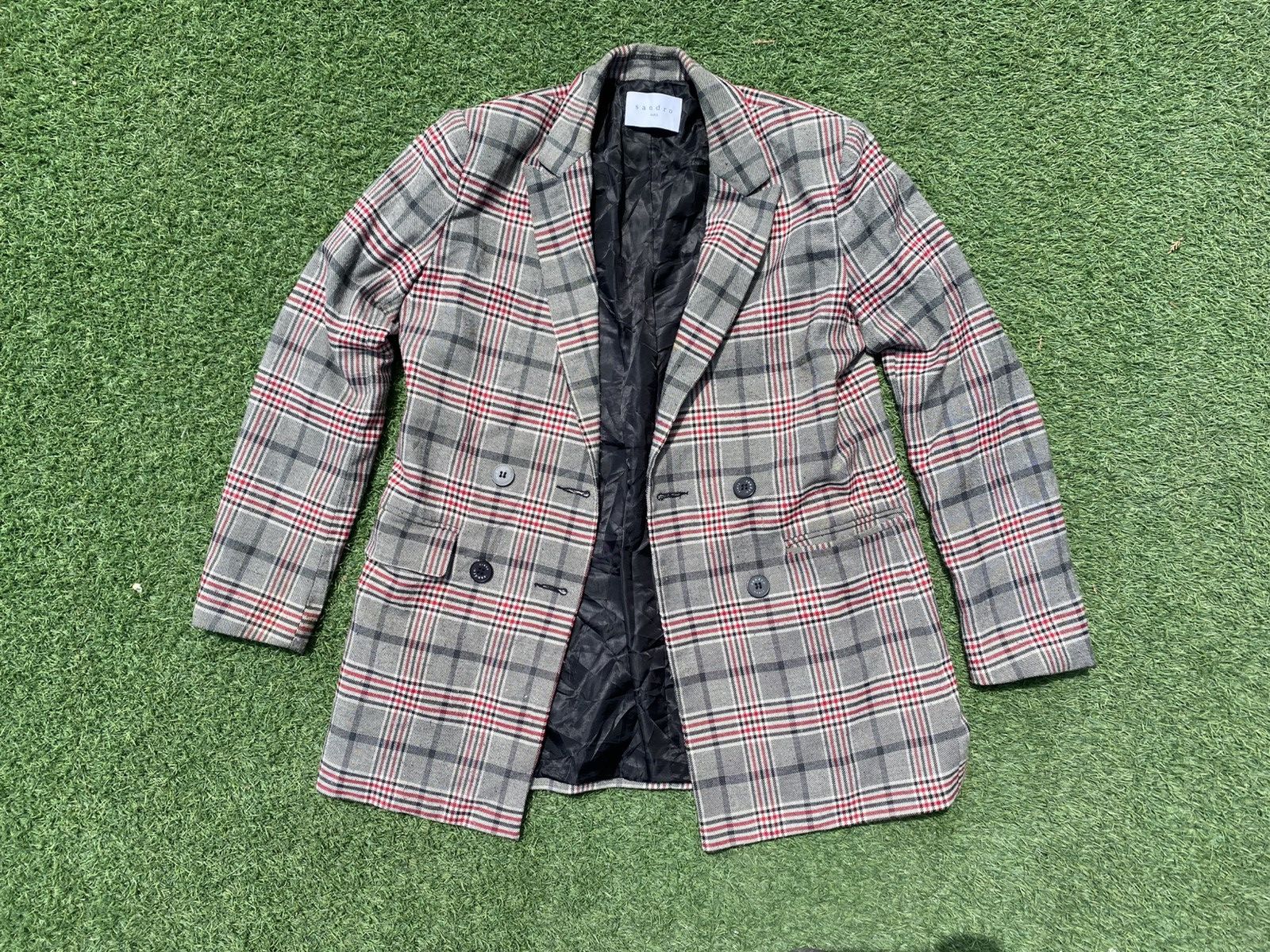 Sandro Sandro Paris Checkered Blazer Size 38R - 1 Thumbnail