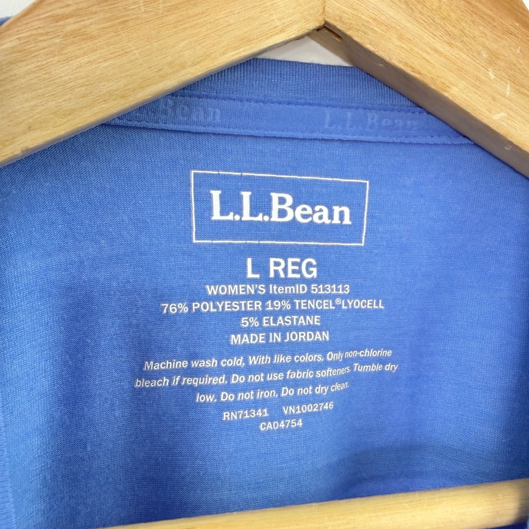 Vintage L.L. Bean Womens Blue Tencel Blend Performance Long Sleeve Top Thumbholes L REG Shirt Size L / US 10 / IT 46 - 3 Thumbnail
