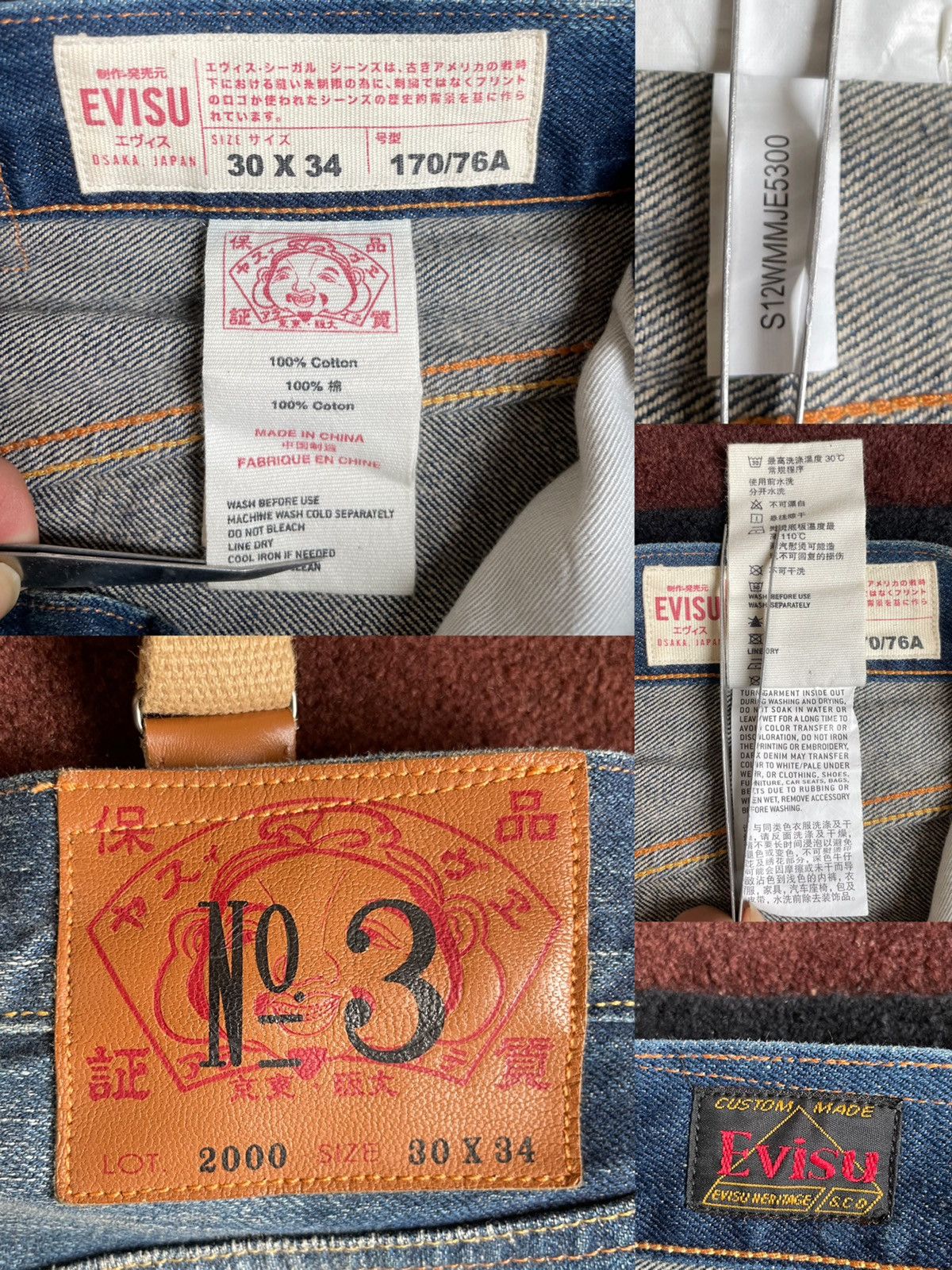 Evisu × Vintage EVISU Red suspenders daicock jeans size:30x34 Size US 30 / EU 46 - 3 Thumbnail