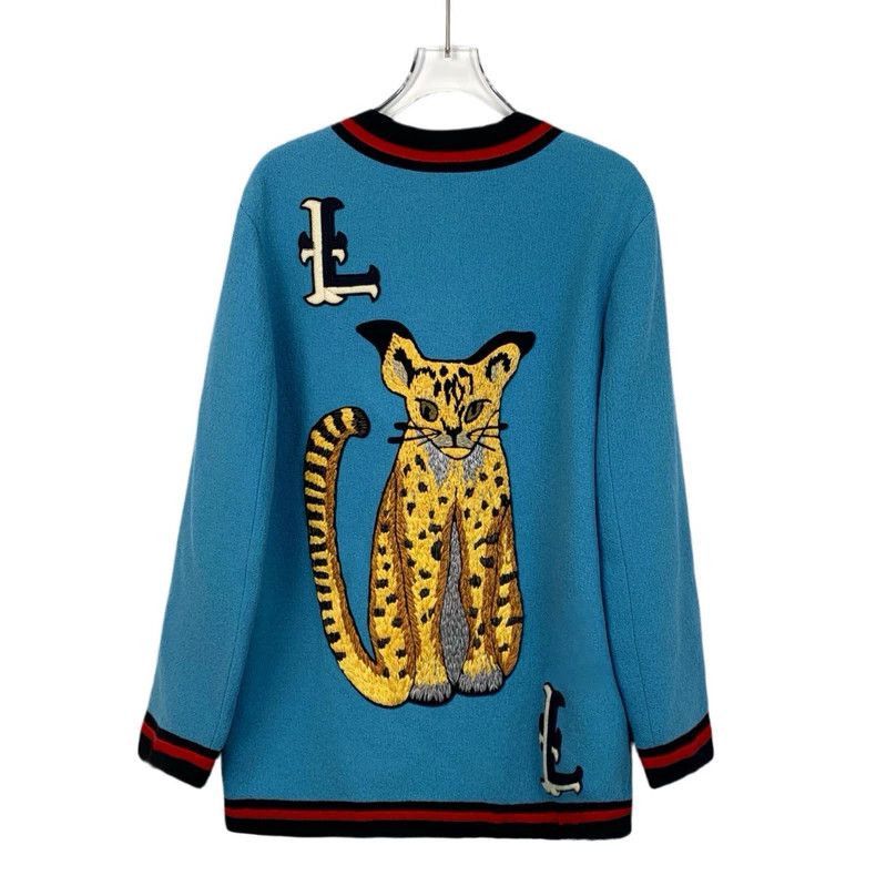 Gucci Gucci Blue Long Embroidered Coat with Tags-2506 Size US S / EU 44-46 / 1 - 2 Thumbnail