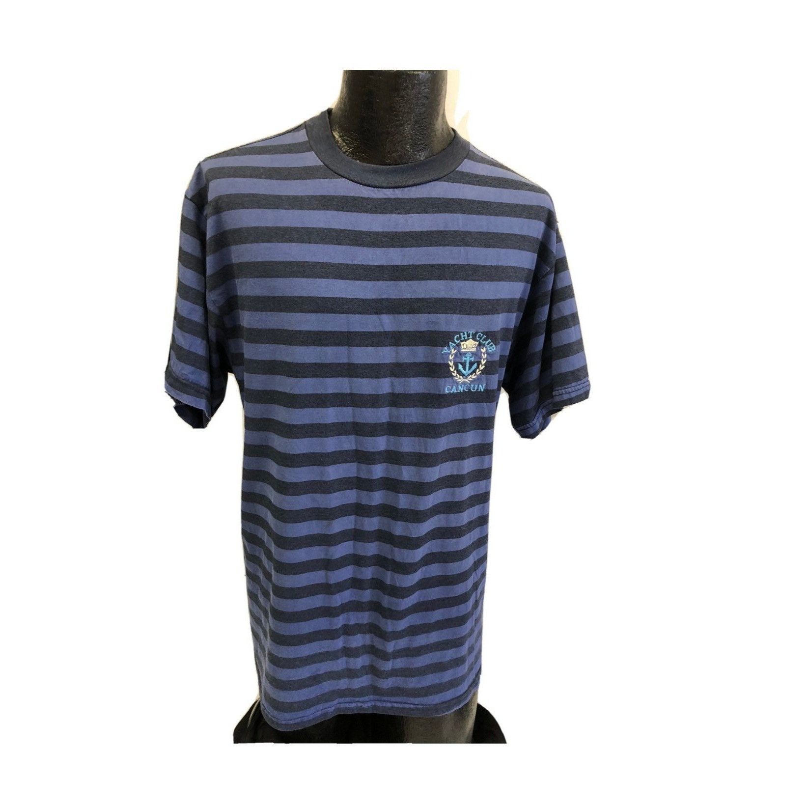 Other Vtg Yacht Club Cancun Men Blue STRIPE Skate Surfer T Shirt Size US L / EU 52-54 / 3 - 1 Thumbnail