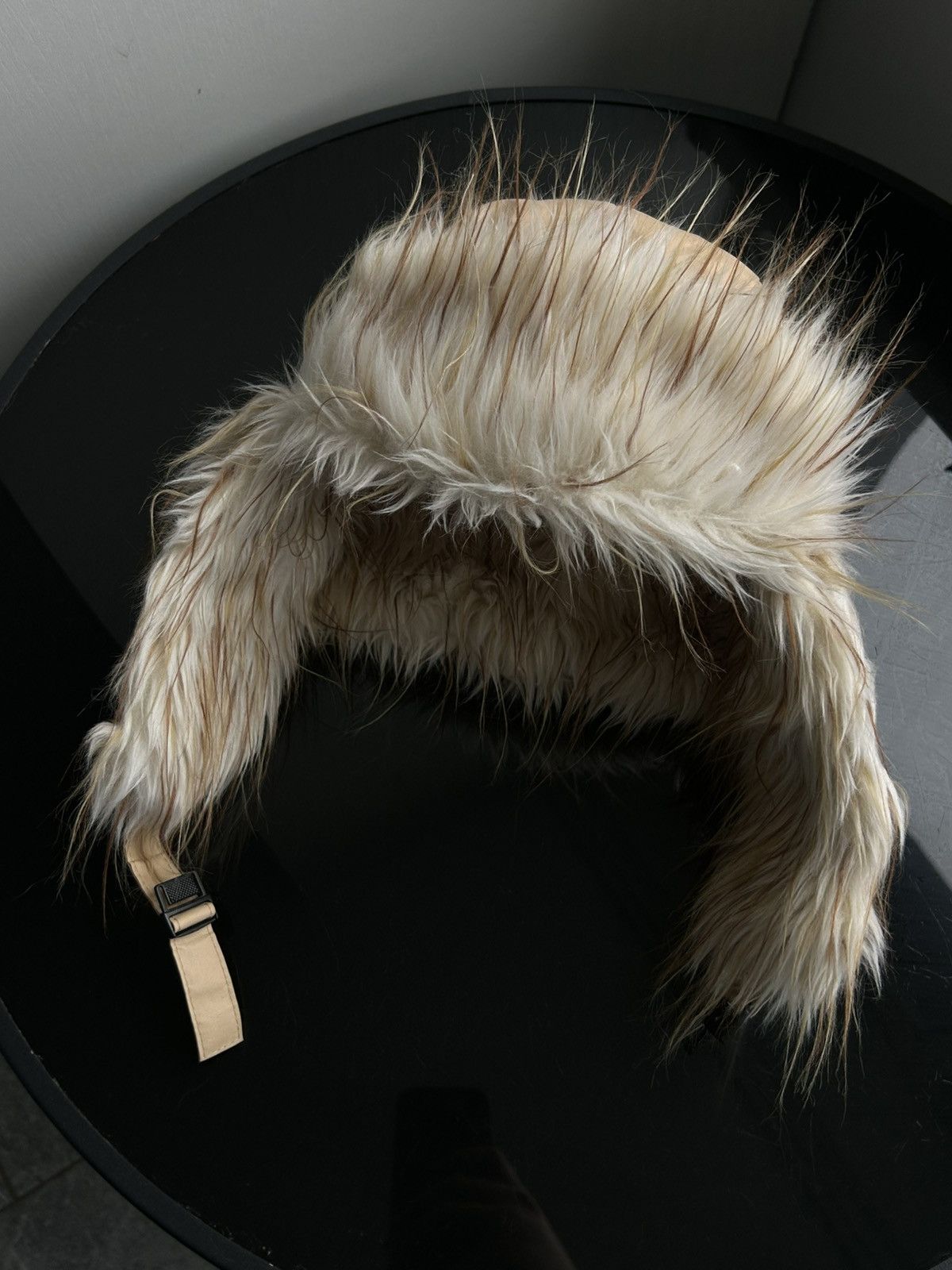 Japanese Brand Trapper Winter Hat FAUX FUR Ear Flaps Cream Ivory Buckle Fox Size ONE SIZE - 1 Thumbnail
