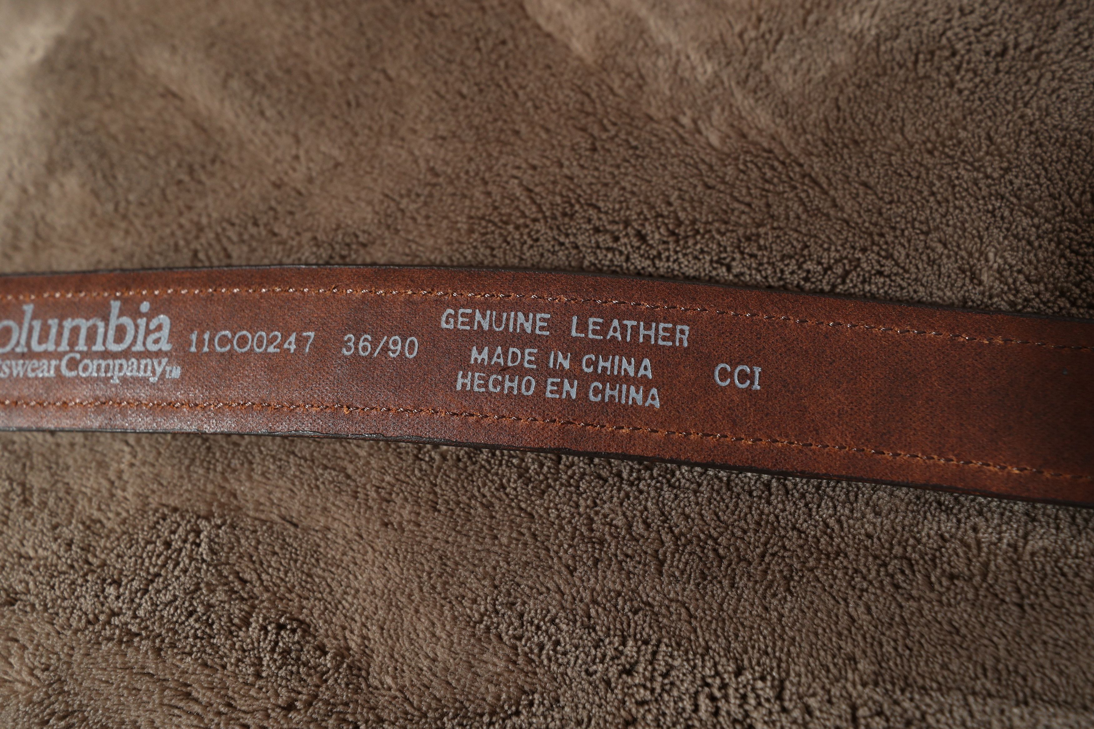 Columbia Columbia Vintage Leather Belt w/ Guatemalan Fabric (36/90) Size 36 - 10 Thumbnail
