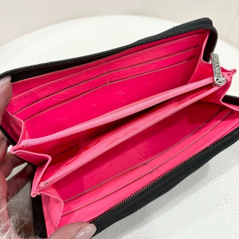 Chanel Chanel Black Quilted Long Wallet -2505 Size ONE SIZE - 6 Thumbnail