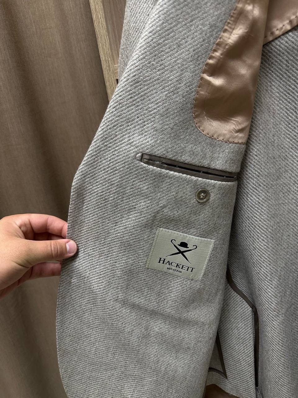Hackett × Vintage Vintage Hackett Mayfair London Beige Blazer 54R Jacket Size 54R - 7 Thumbnail