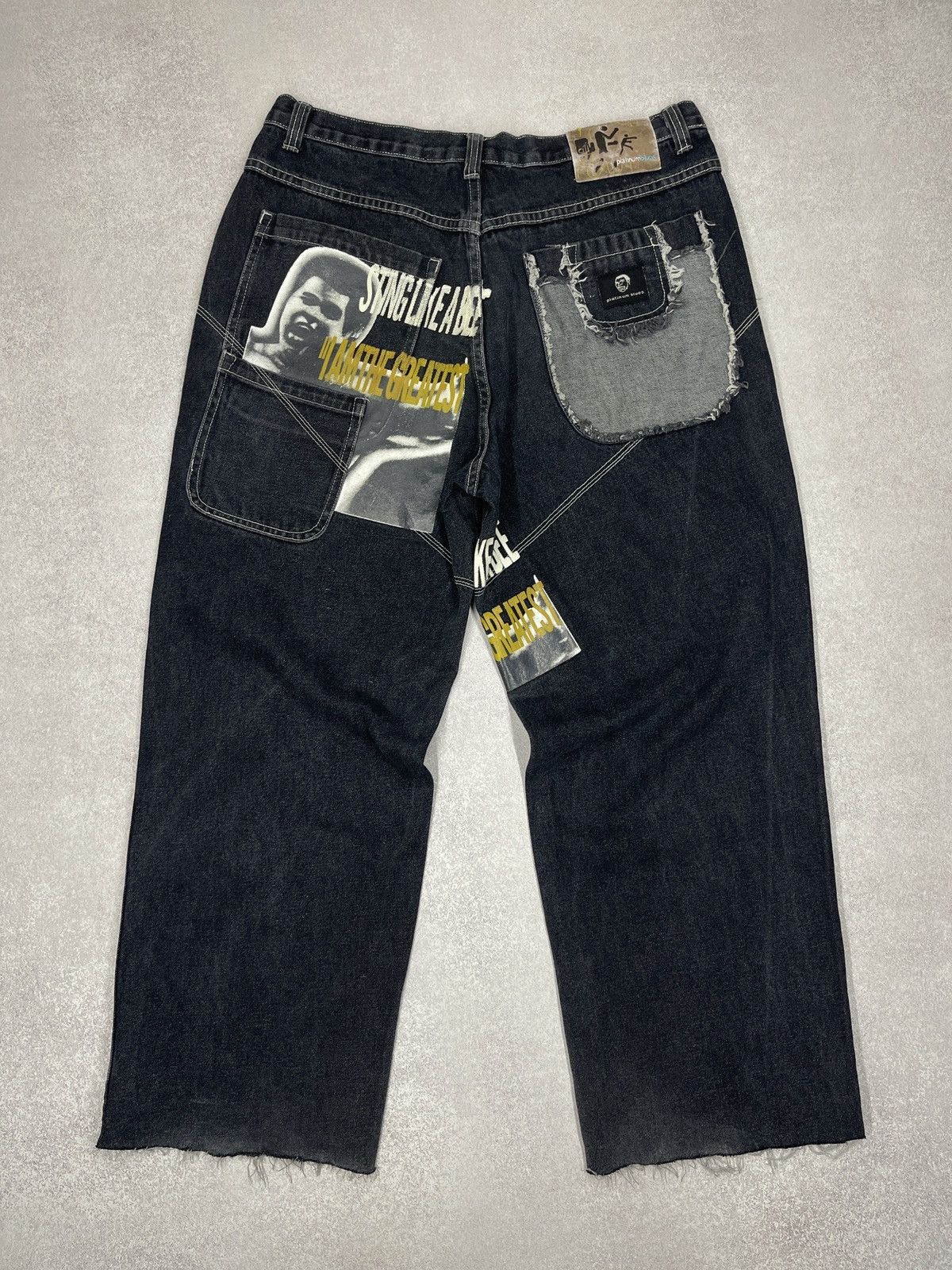 Fubu Rare Vintage Platinum FUBU Muhammad Ali Baggy Jeans Big Logo Size US 38 / EU 54 - 2 Thumbnail