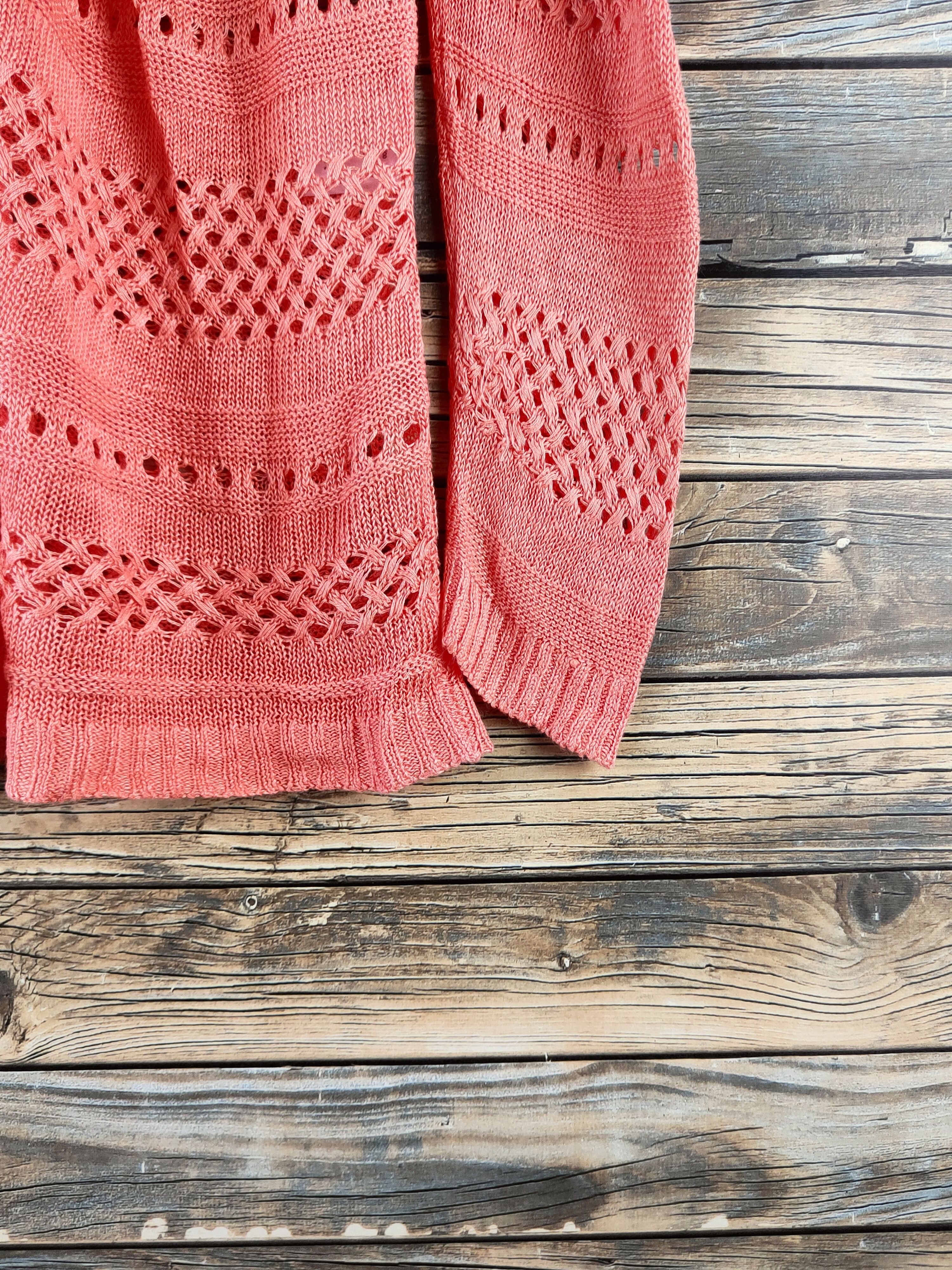 Japanese Brand DL Do Classe Orange Knitwear Cardigan #46-984 Size M / US 6-8 / IT 42-44 - 6 Thumbnail