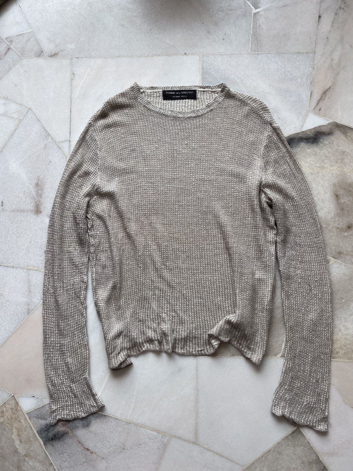 Comme des Garcons Homme × Comme des Garcons Homme Plus × Rei Kawakubo AD1996 Comme Des Garcons Homme Plus Linen Silk Knit Size US M / EU 48-50 / 2 - 1 Thumbnail
