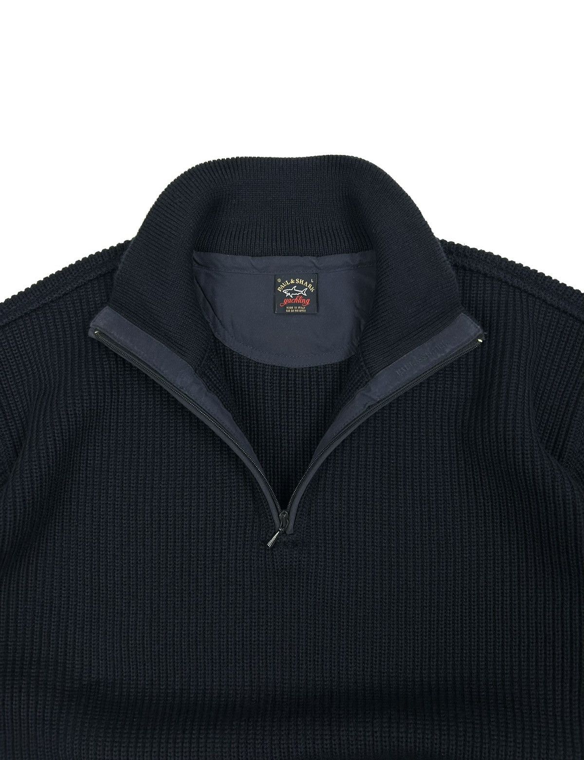 Paul & Shark Vintage Paul & Shark Yachting Wool Knit 1/4 zip Sweater Navy Size US L / EU 52-54 / 3 - 7 Thumbnail