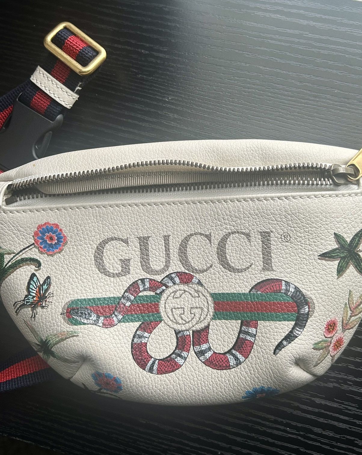 Gucci Super Rare Gucci snake logo flora belt bag Size ONE SIZE - 20 Thumbnail