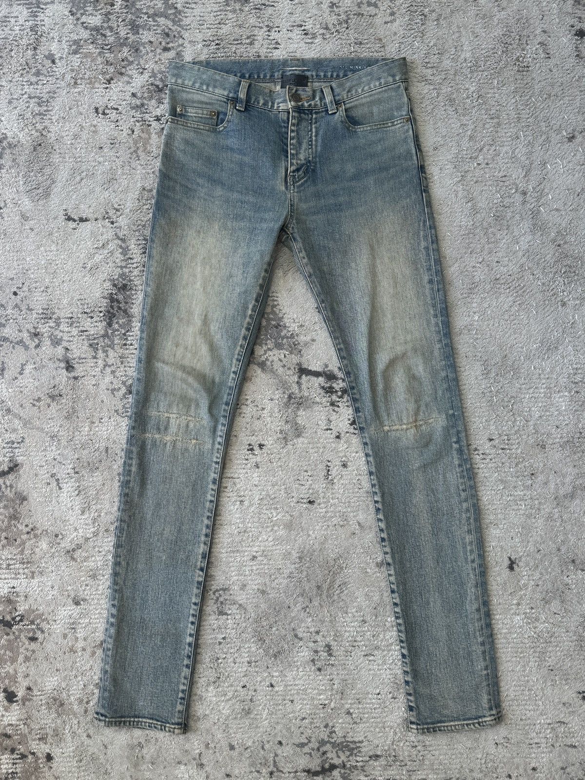 Saint Laurent Paris Saint Laurent Repaired Knee Slit Jeans Size US 29 - 1 Thumbnail