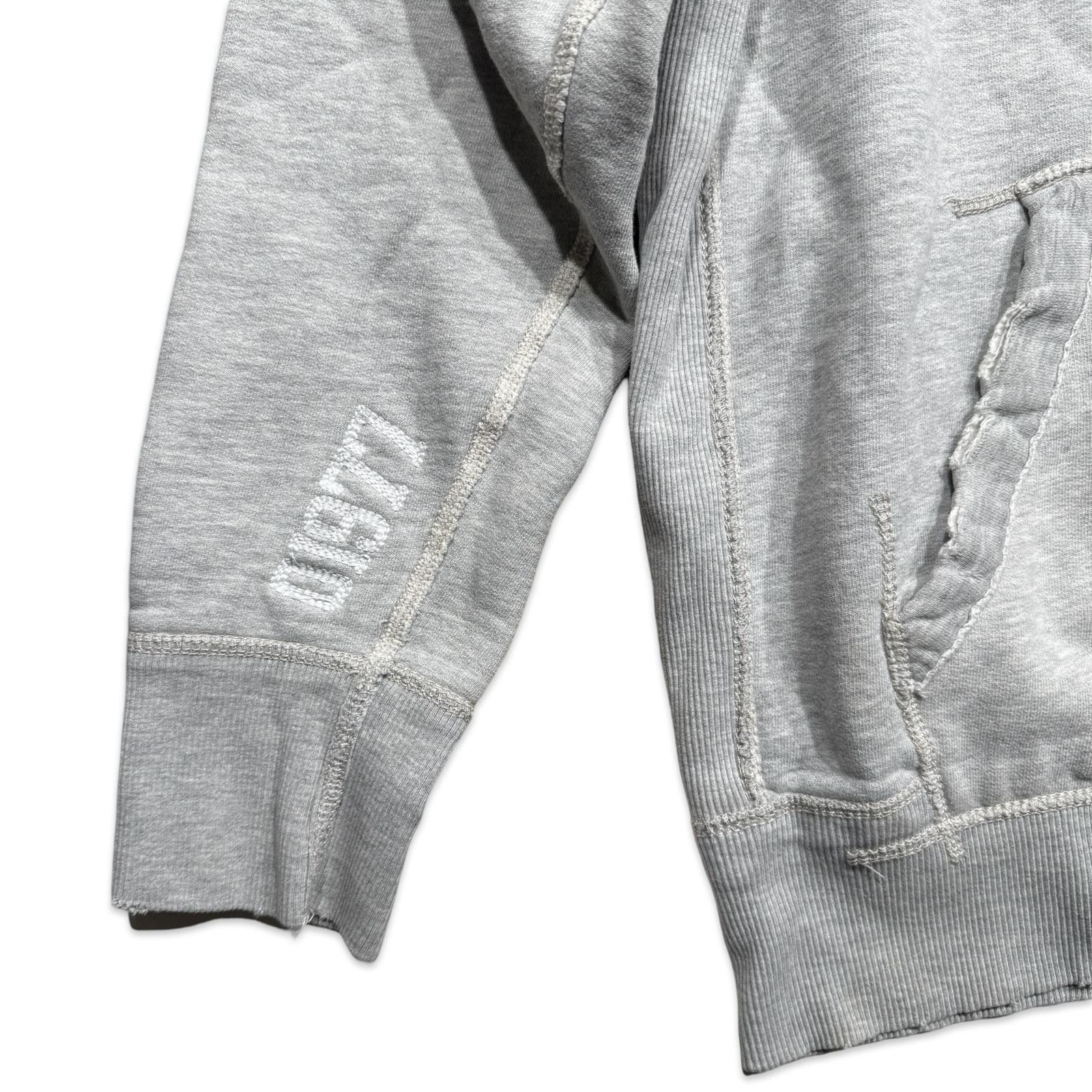 American Eagle Outfitters American Eagle Y2K Gray Thermal Heavyweight Logo Hoodie Size US M / EU 48-50 / 2 - 4 Thumbnail