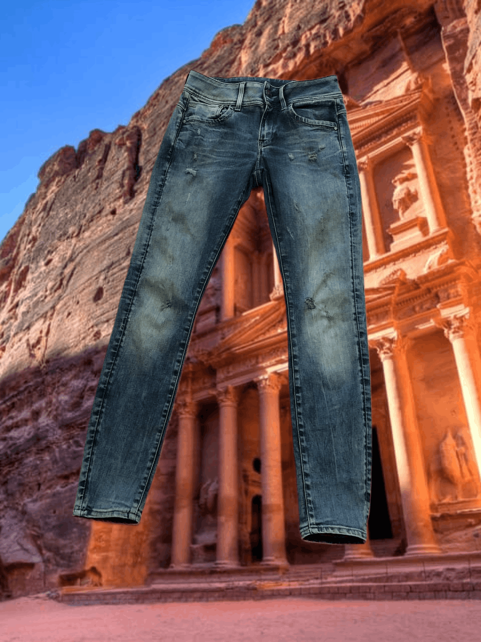 G-Star G-Star Raw LYNN Mid skinny Y2K Distressed Thrashed Jeans Size US 28 / EU 44 - 1 Thumbnail