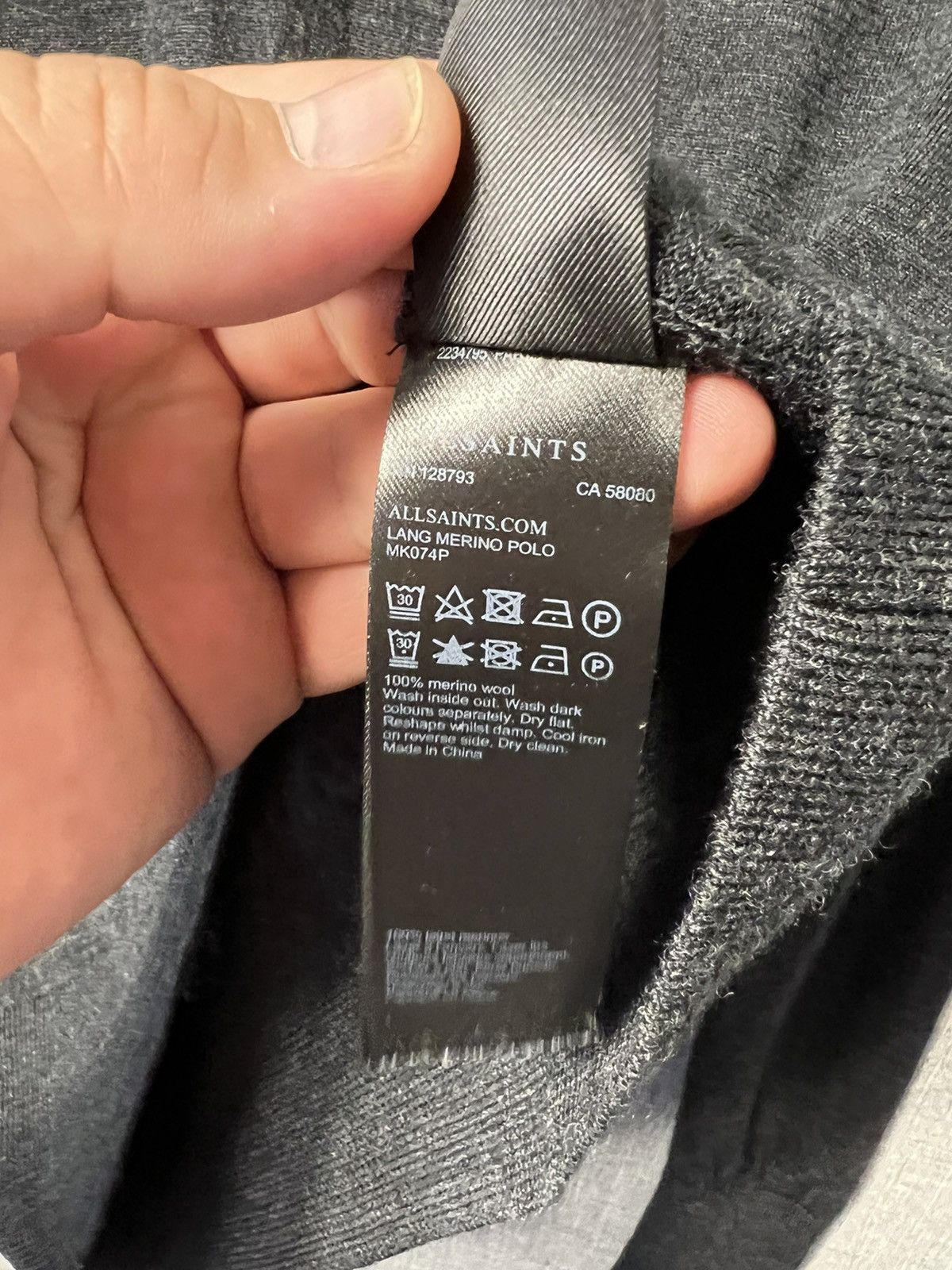 Allsaints Rare Allsaints Lang Merino Wool Polo Long Sleeve Size US M / EU 48-50 / 2 - 9 Thumbnail