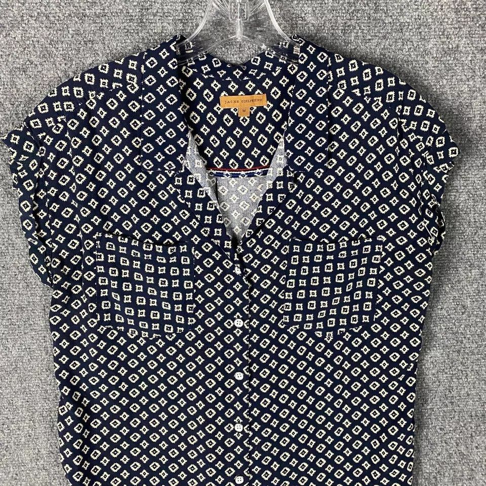 Other Jachs Girlfriend Button Up Top Women's Medium Rayon Casual M Size M / US 6-8 / IT 42-44 - 2 Thumbnail