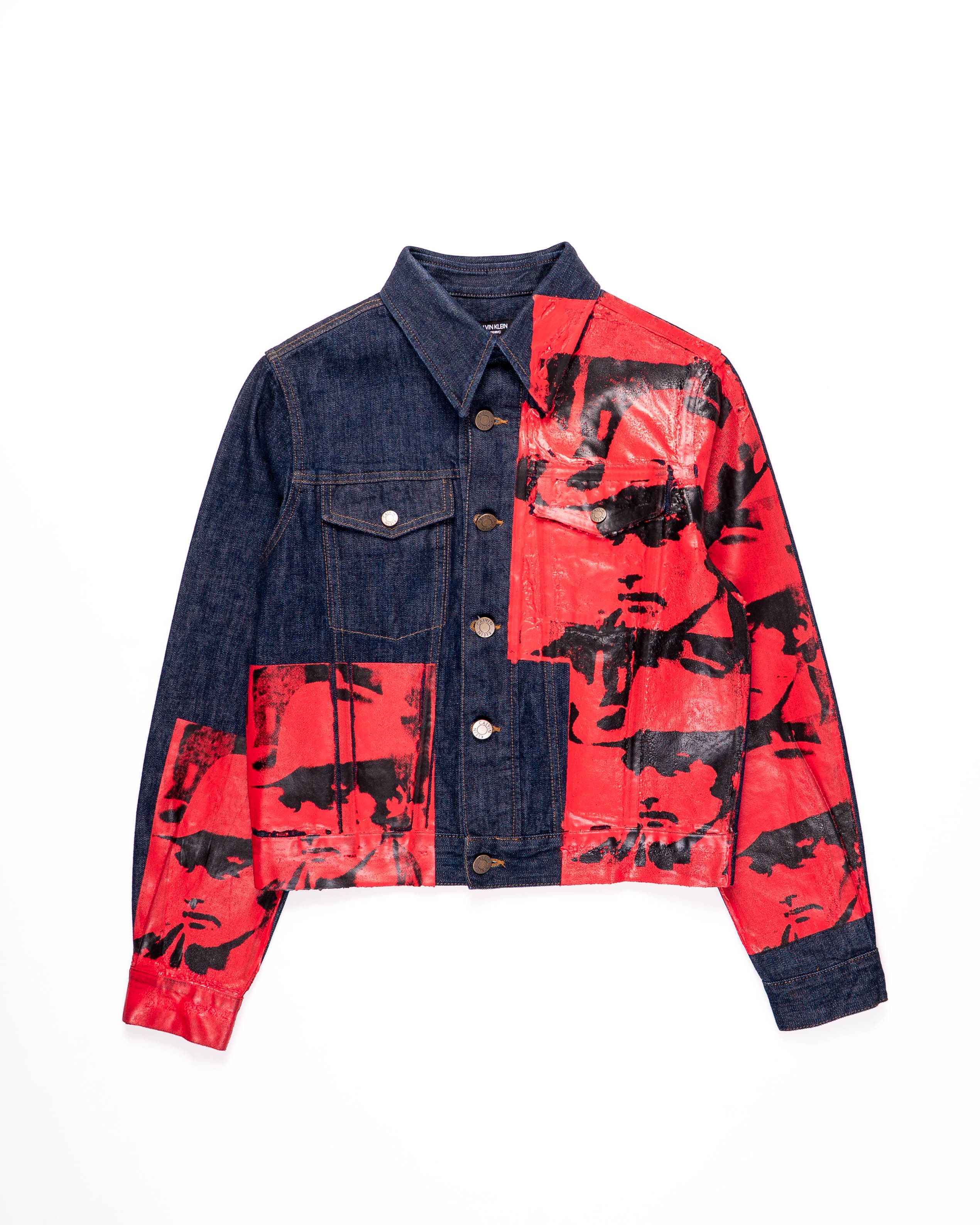 Calvin Klein 205W39NYC SS18 Dennis Hopper Screenprinted Denim Trucker Jacket Size US S / EU 44-46 / 1 - 1 Thumbnail