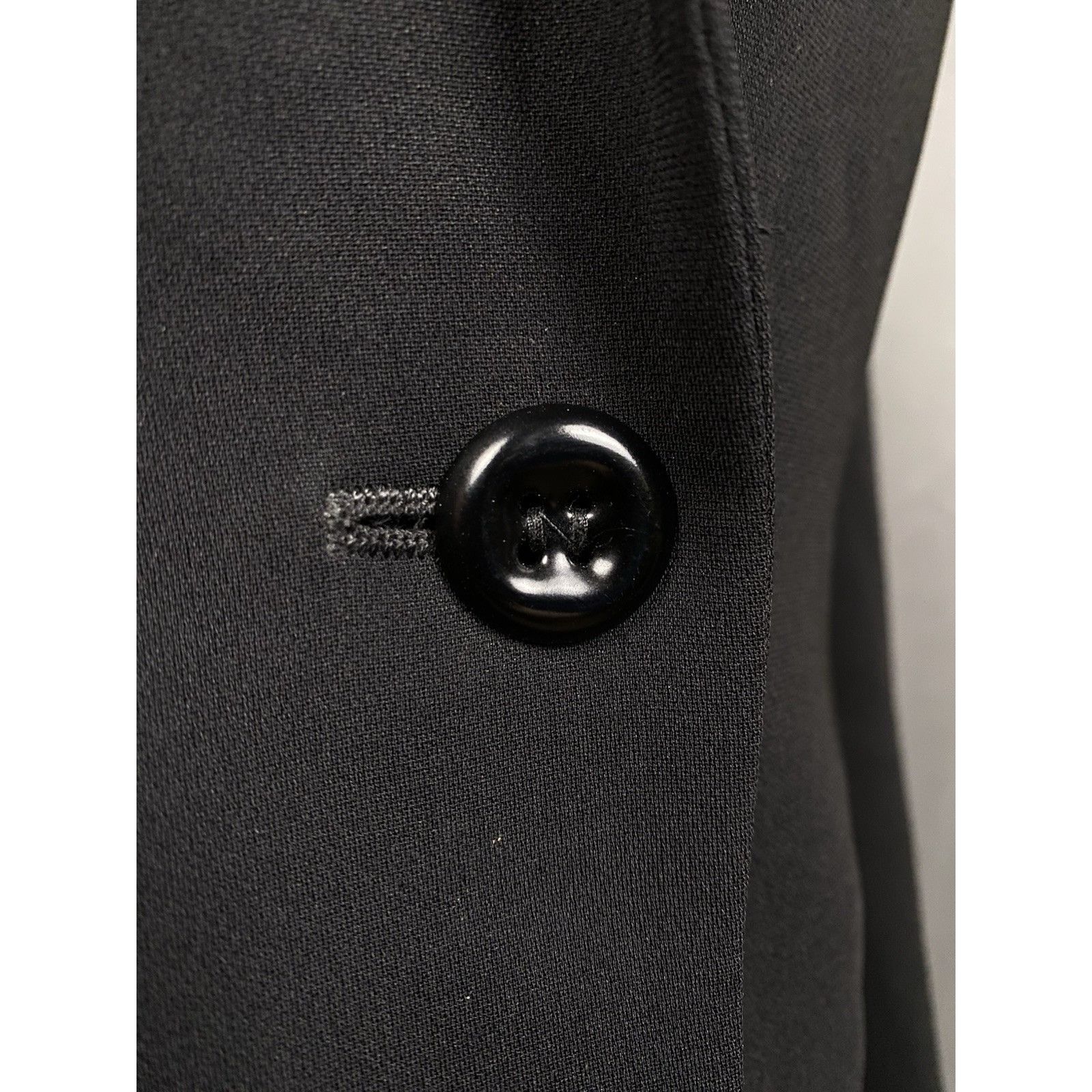 Max Mara MINT! Max Mara Studio Black 1-Button Notched Lapel Wool Blaz Size L / US 10 / IT 46 - 8 Thumbnail