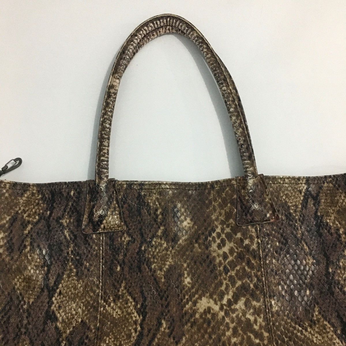 Japanese Brand Kenzia Leather Snake Skin Totebag Size ONE SIZE - 4 Thumbnail