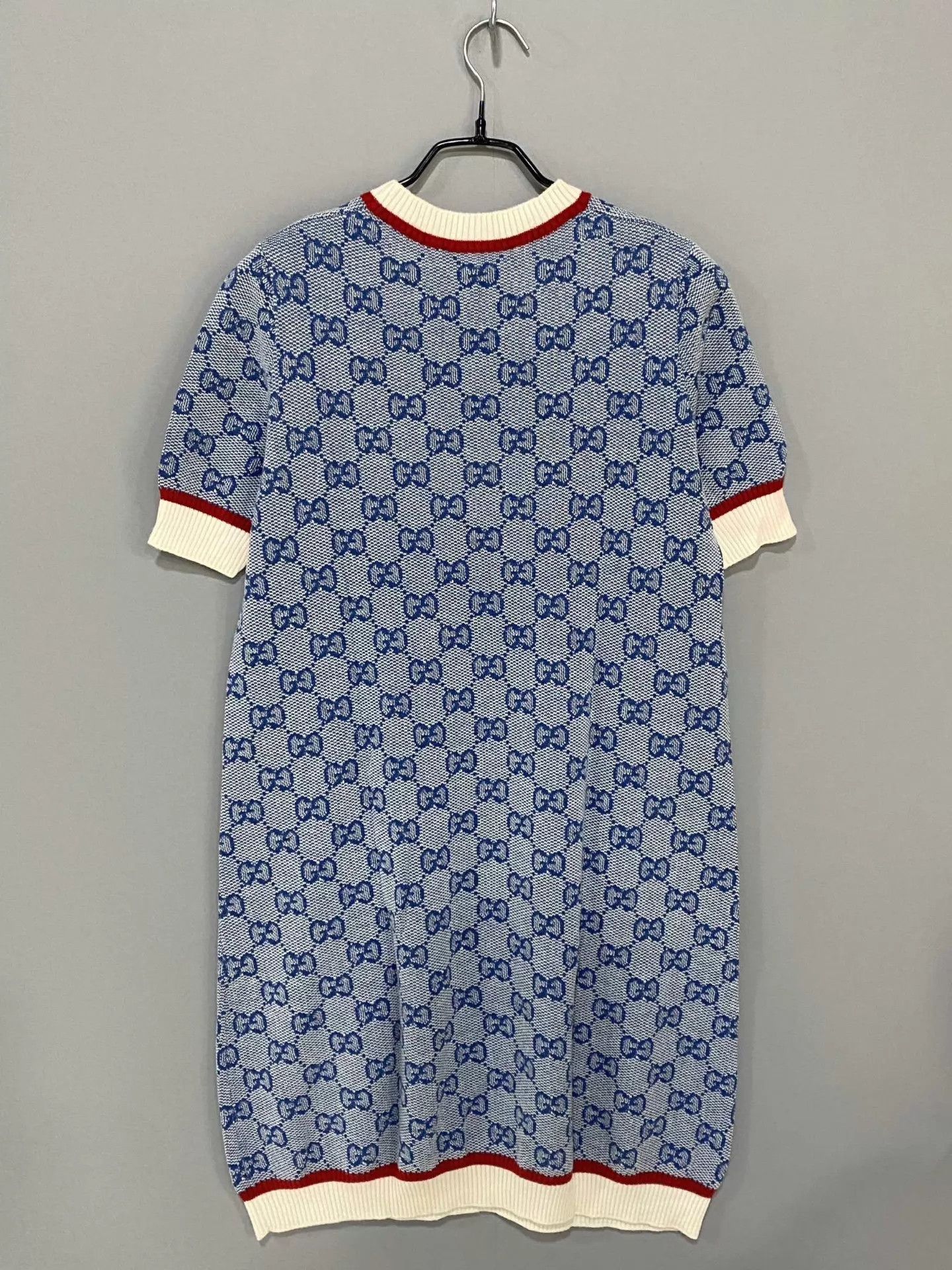 Gucci GUCCI Haze Blue Jacquard Allover Print Dress L 95N Size L / US 10 / IT 46 - 3 Thumbnail