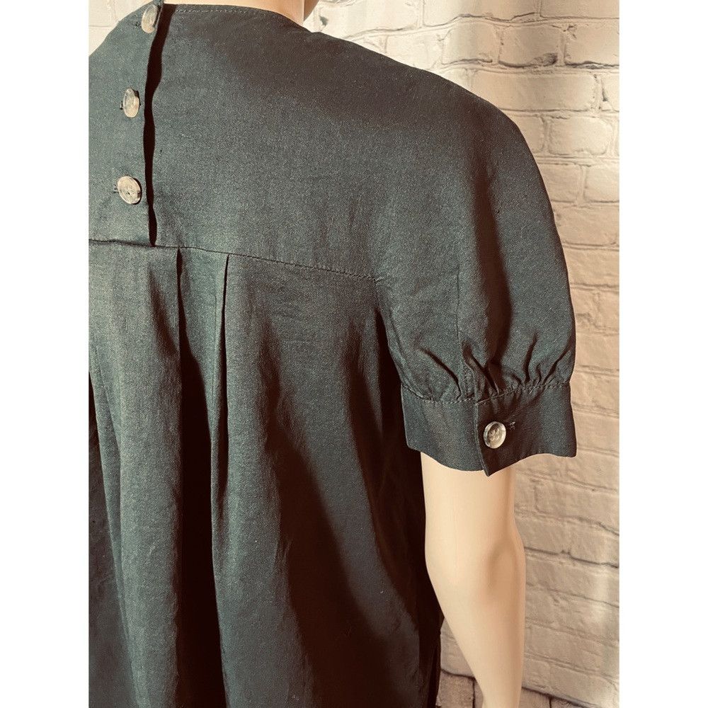 Theory Theory Linen Blend Short Sleeve Large Pockets Black Mini Dr Size S / US 4 / IT 40 - 4 Thumbnail