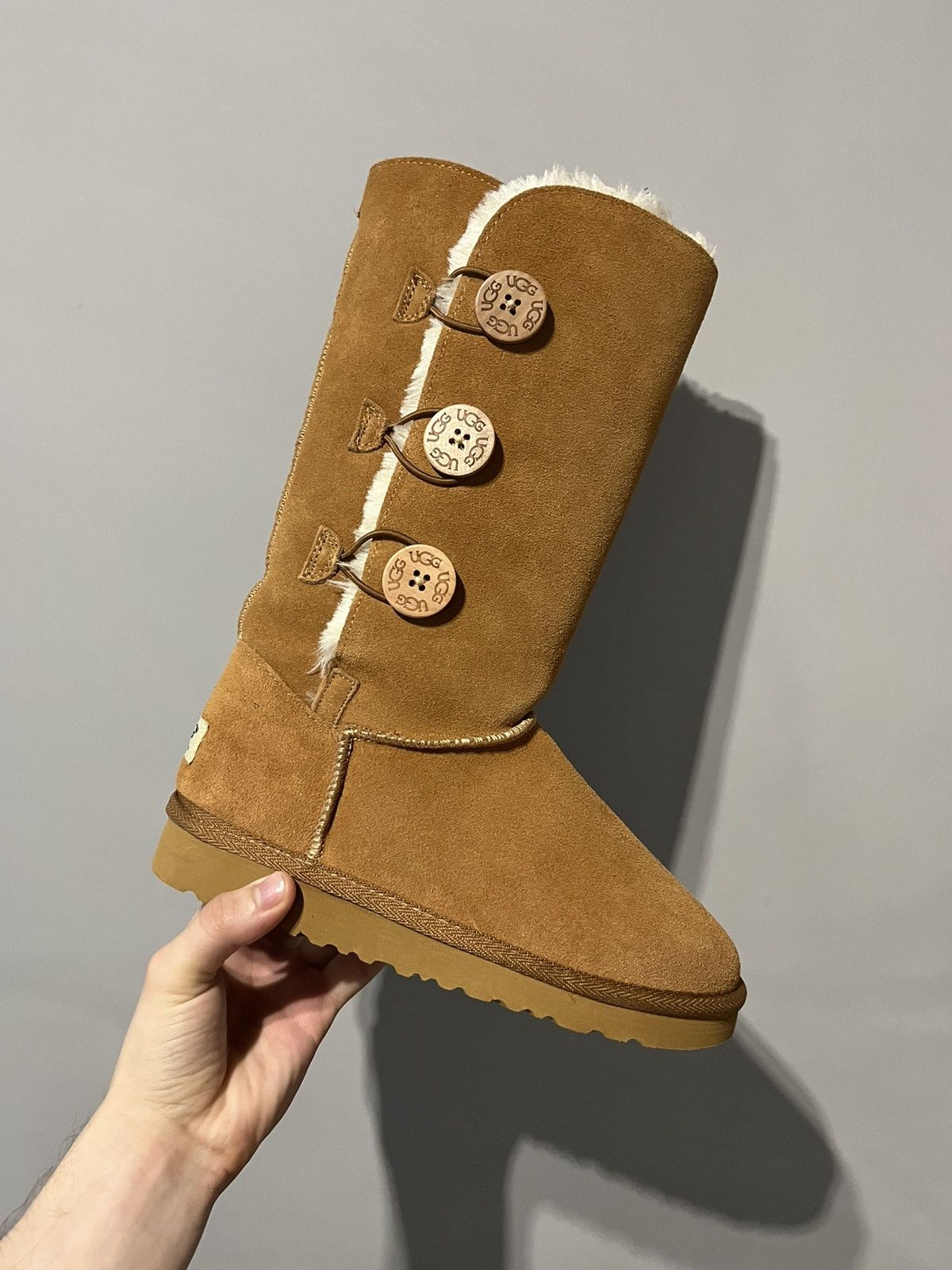 Designer × Ugg Bailey Button Triplet II Boot Size US 7 / IT 37 - 1 Thumbnail
