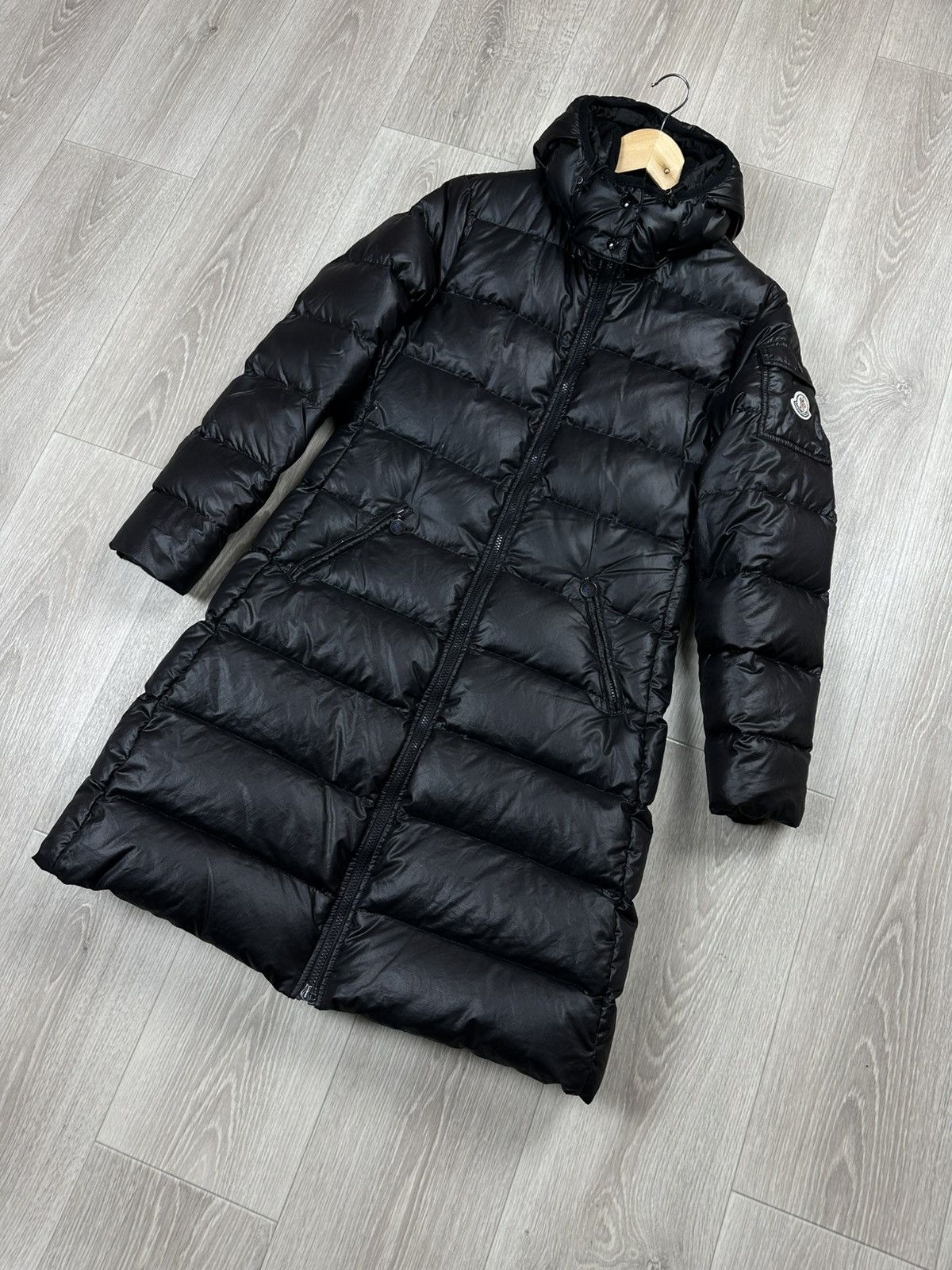 Moncler Black Moncler Moka Long Hooded Dawn Puffer Parka Jacket Size L / US 10 / IT 46 - 3 Thumbnail