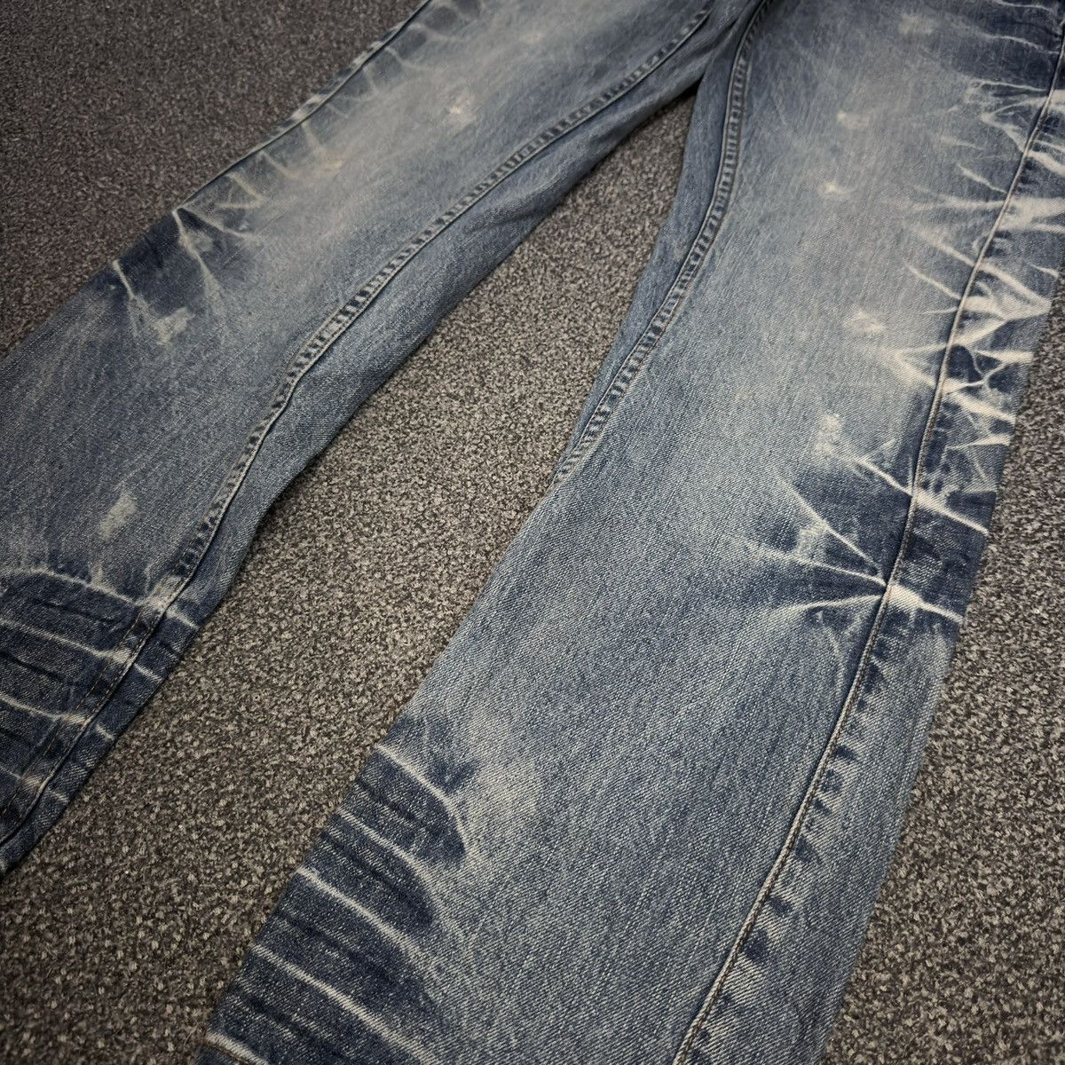 Le Grande Bleu (L.G.B.) Archives ‼️ Japanese Double Waist Nylaus Python Whisker Denim Size US 31 - 5 Thumbnail