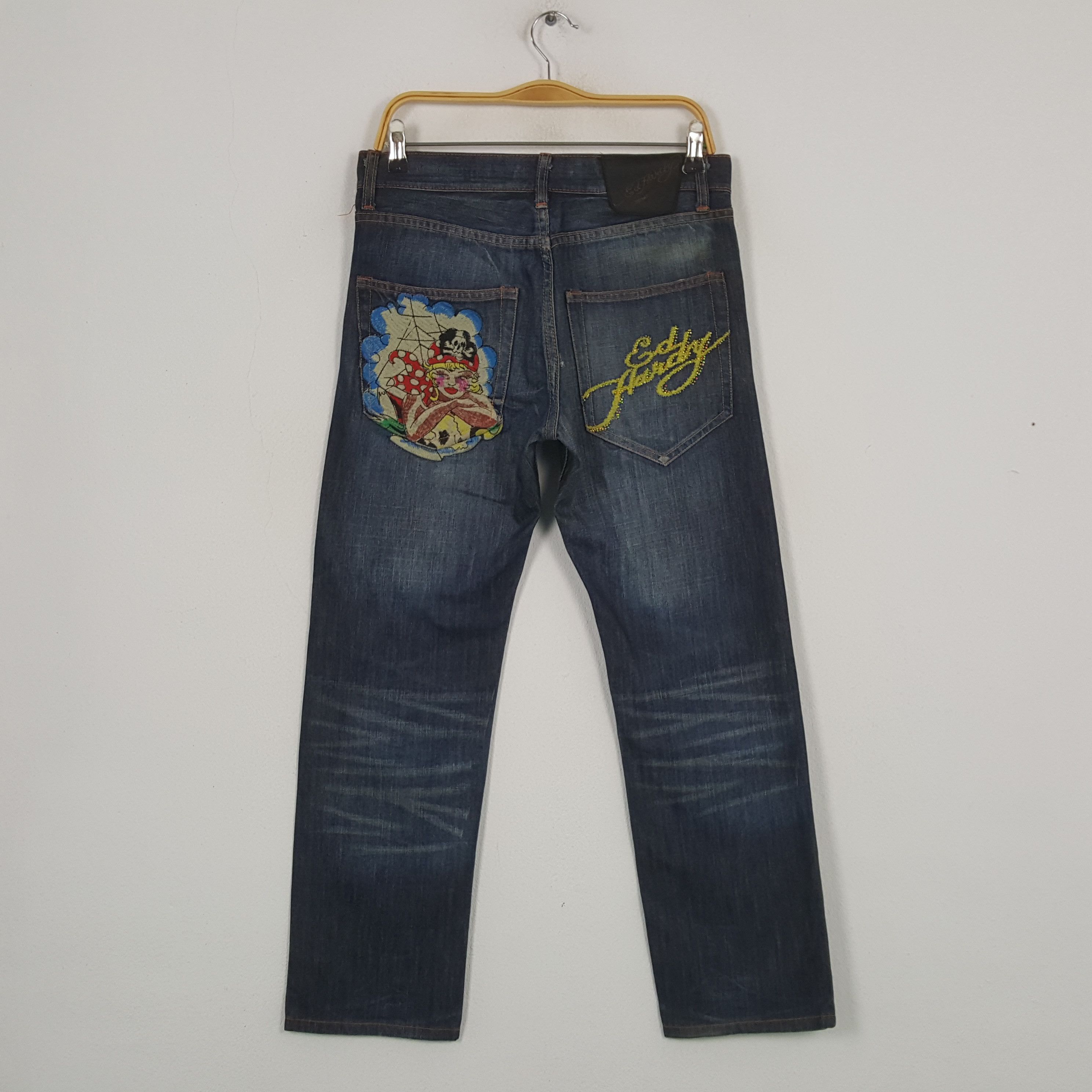 Christian Audigier × Ed Hardy × Vintage Vintage ED HARDY Christian Audigier Designer Jeans c280n23 Size US 30 / EU 46 - 4 Thumbnail