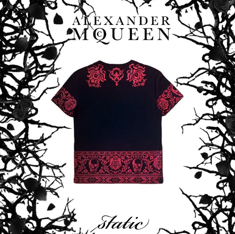 Alexander McQueen Alexander Mcqueen Skull & Floral T-Shirt. Size US M / EU 48-50 / 2 - 2 Thumbnail