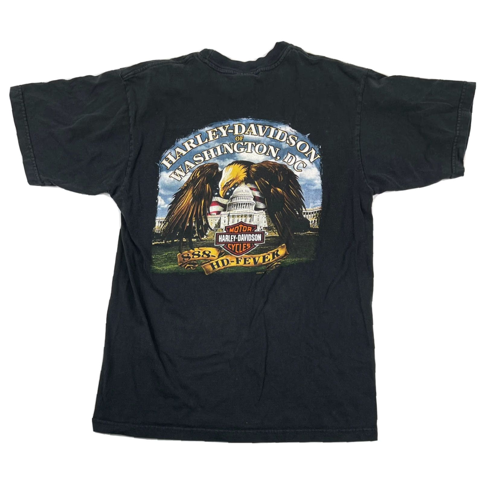 Harley Davidson VINTAGE Harley-Davidson T-Shirt Rolling Thunder 90s Black Adult Medium Double-Sided Mens Size US M / EU 48-50 / 2 - 3 Thumbnail
