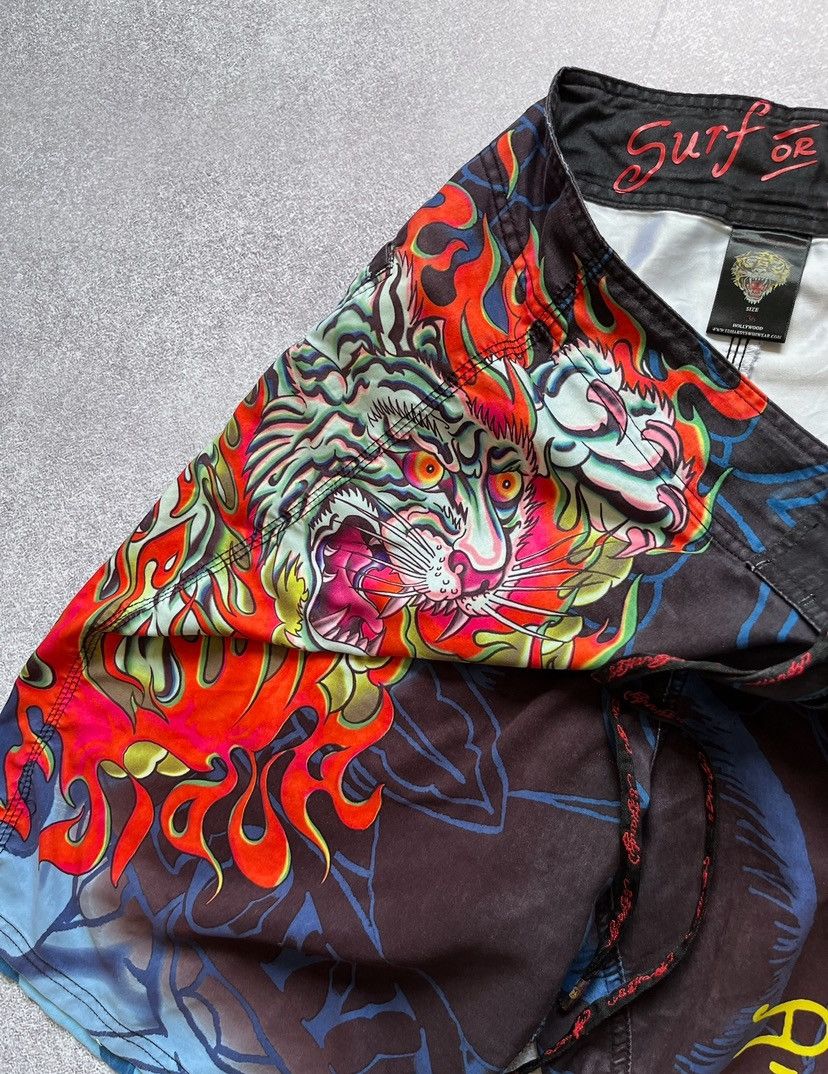 Christian Audigier Vintage Ed Hardy Christian Audigier Y2K Tatoo Shorts 36 Size US 36 / EU 52 - 7 Thumbnail