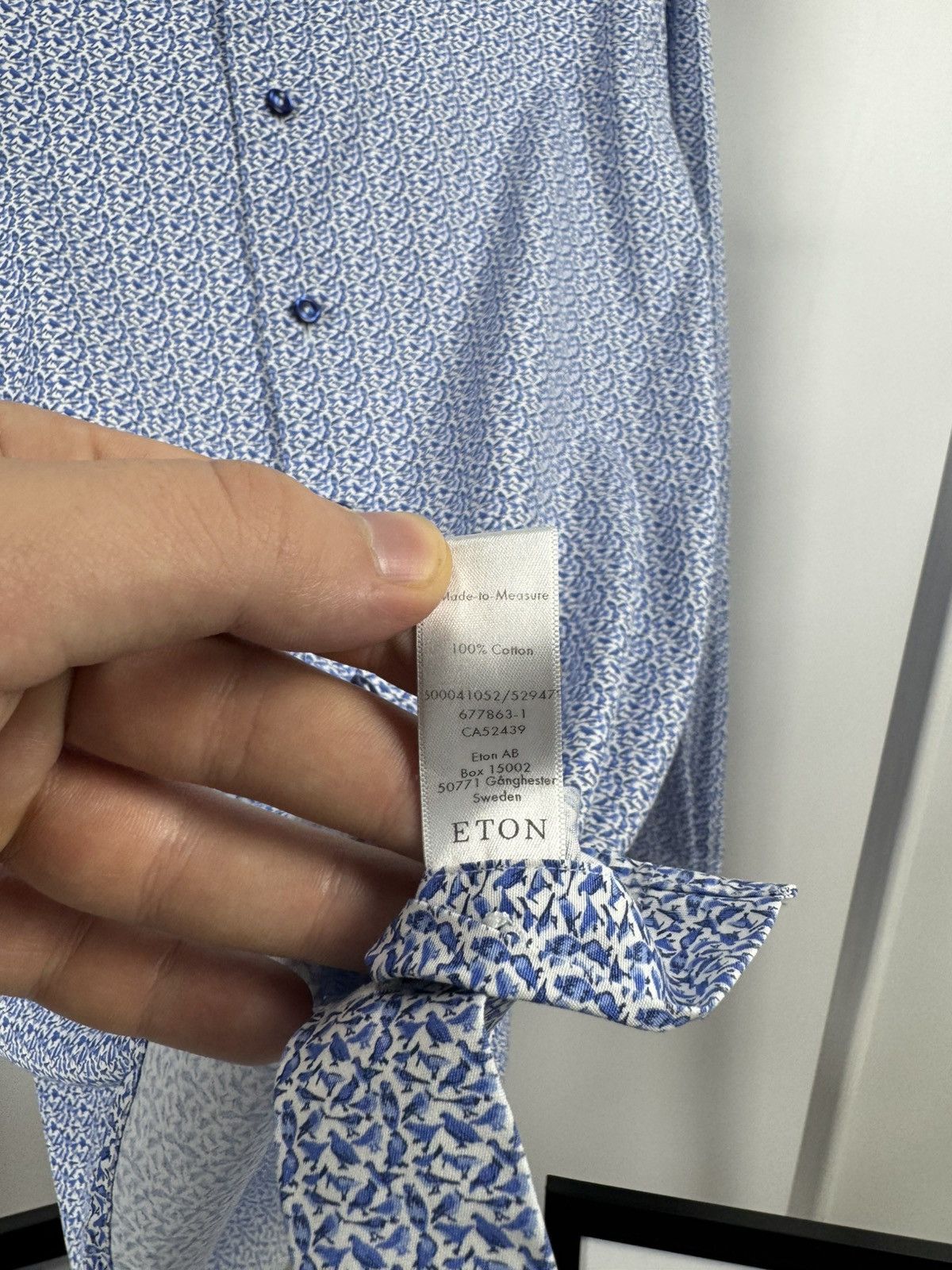 Eton Eton Geometric Print Shirt Size US L / EU 52-54 / 3 - 7 Thumbnail