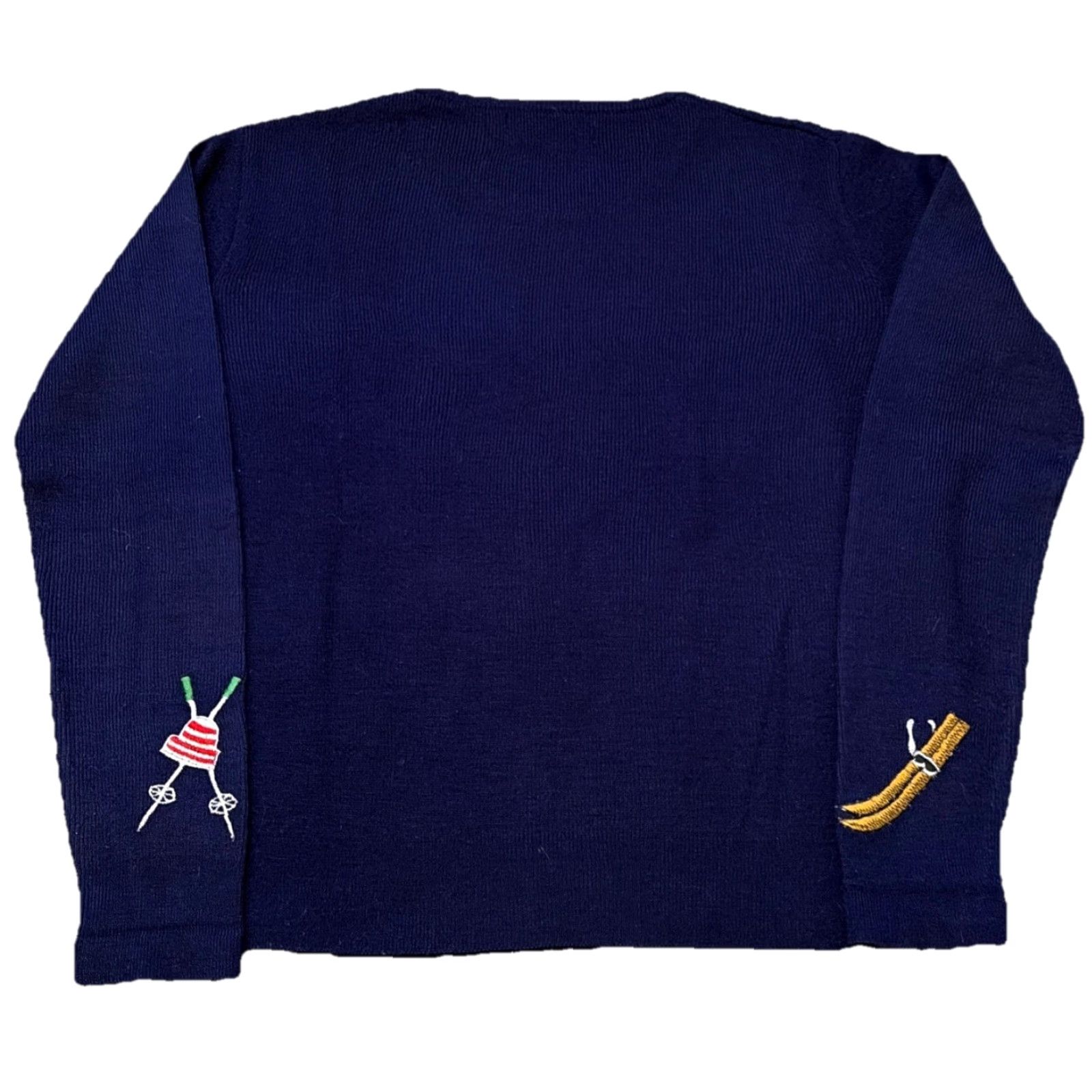 Vintage VINTAGE Leroy Knitwear Ski Graphic Embroidered Acrylic Knitwear Size Large USA Made Blue Mens 1980s Sportswear Size US L / EU 52-54 / 3 - 2 Thumbnail