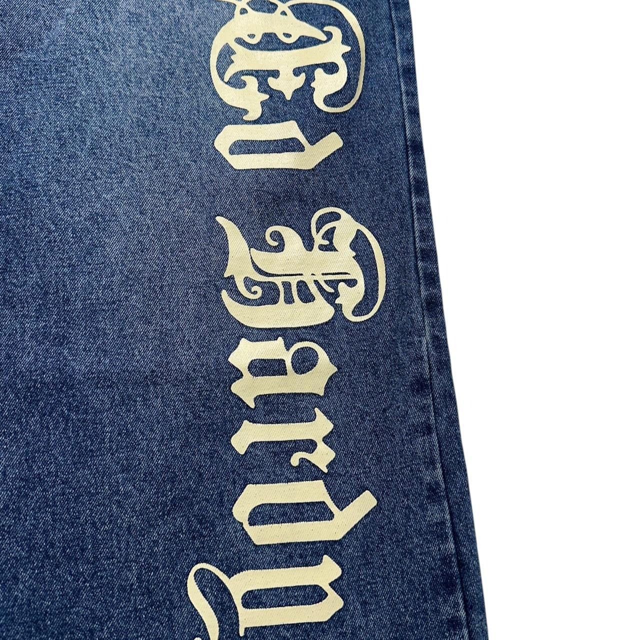 Ed Hardy × Vintage Ed Hardy Wide Leg Jeans Size 32" / US 10 / IT 46 - 8 Thumbnail