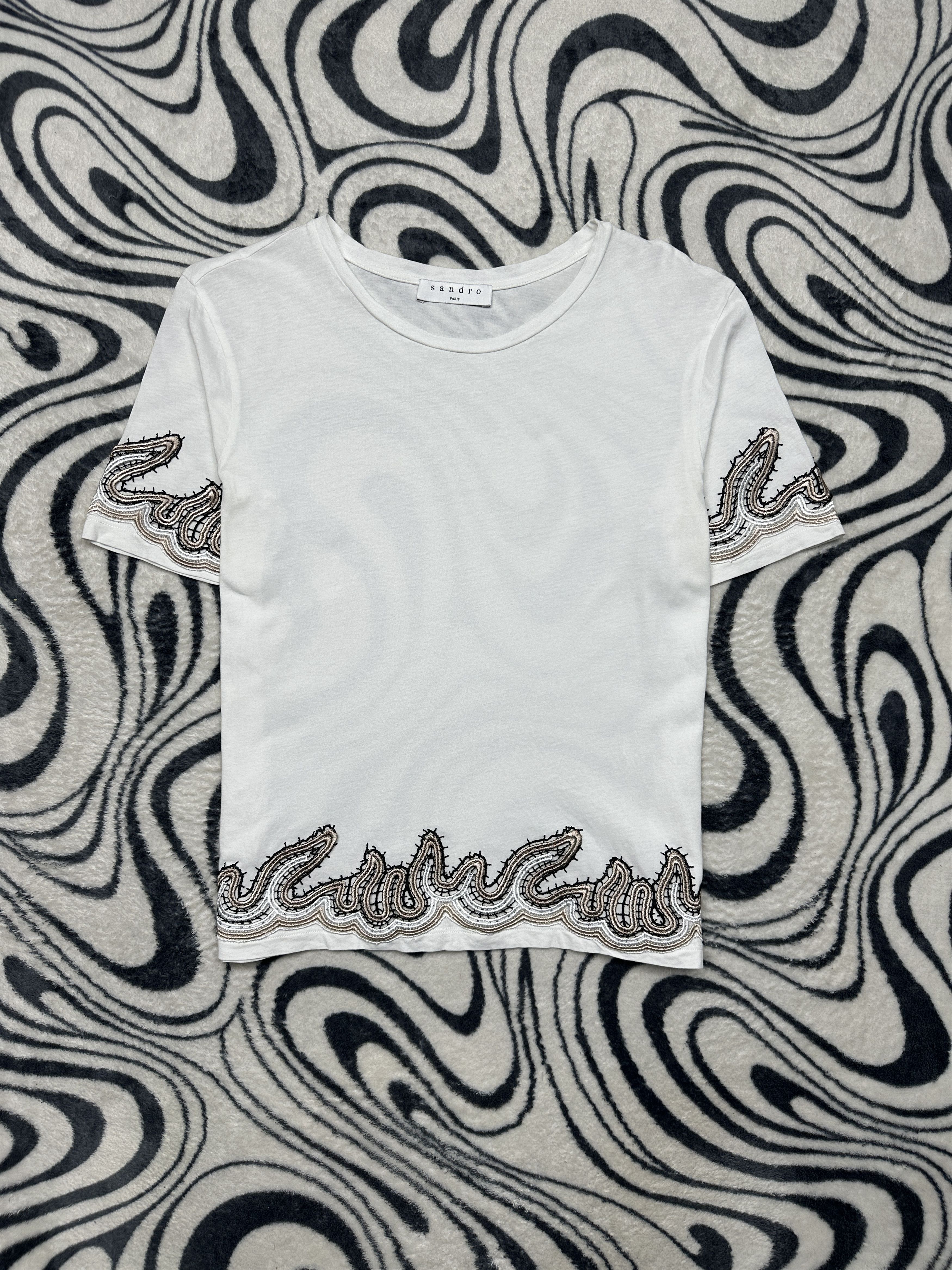 Sandro Sandro Paris Womens Oversized T-Shirt Tee Size S / US 4 / IT 40 - 1 Thumbnail