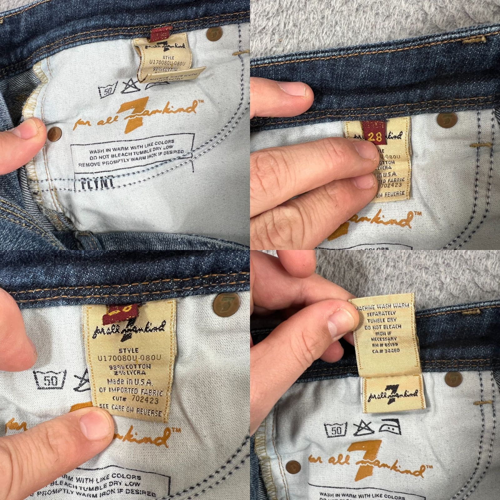 7 For All Mankind 7 For All Mankind Womens Flynt Flare Jeans Size 28 Denim Blue HEMMED 31 Inseam Regular Rise 5-Pocket Size 28" / US 6 / IT 42 - 9 Thumbnail