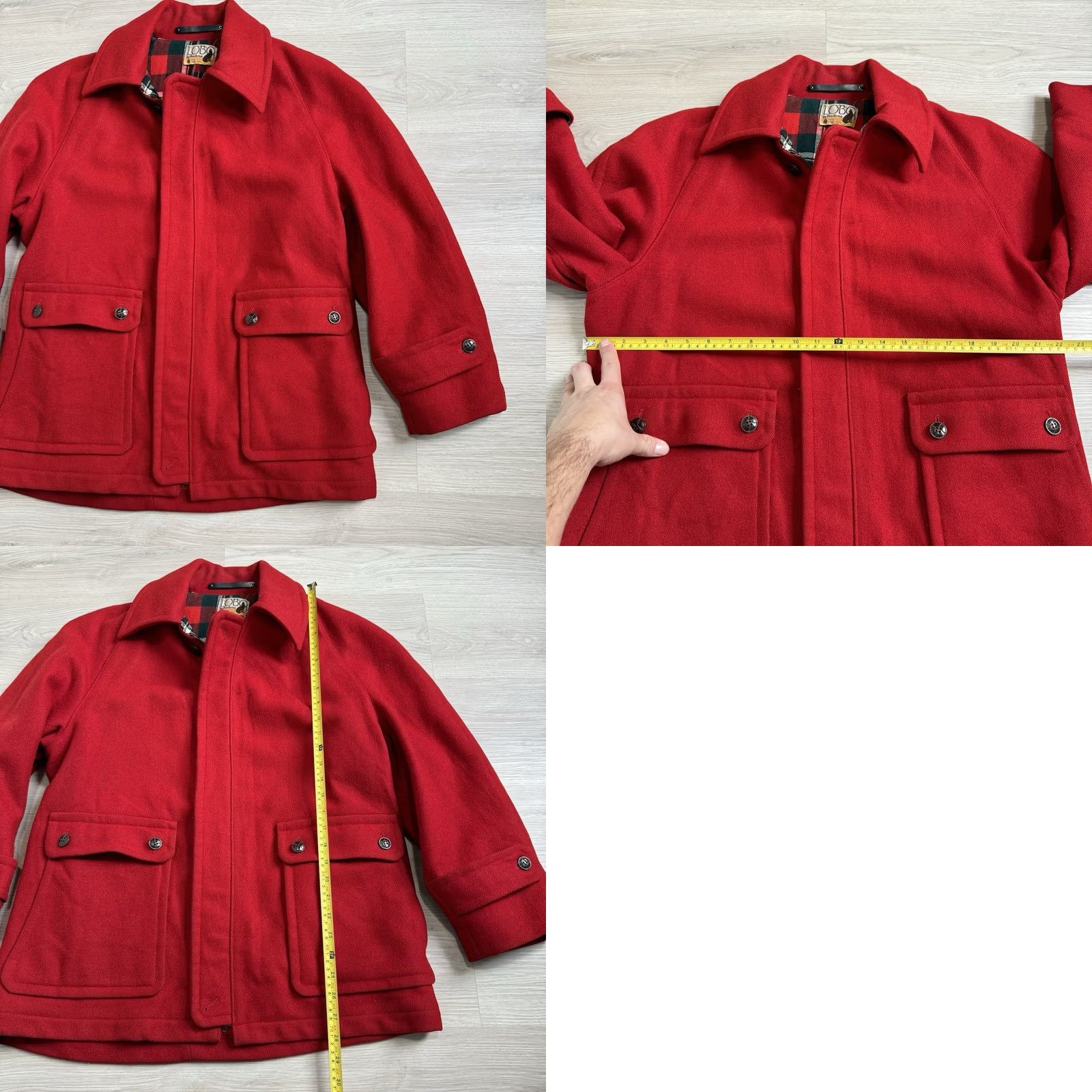 Pendleton VINTAGE Pendleton LOBO Red Wool Plaid Flannel Lined Mackinaw Jacket Pocket USA Jacket Size US XXL / EU 58 / 5 - 8 Thumbnail