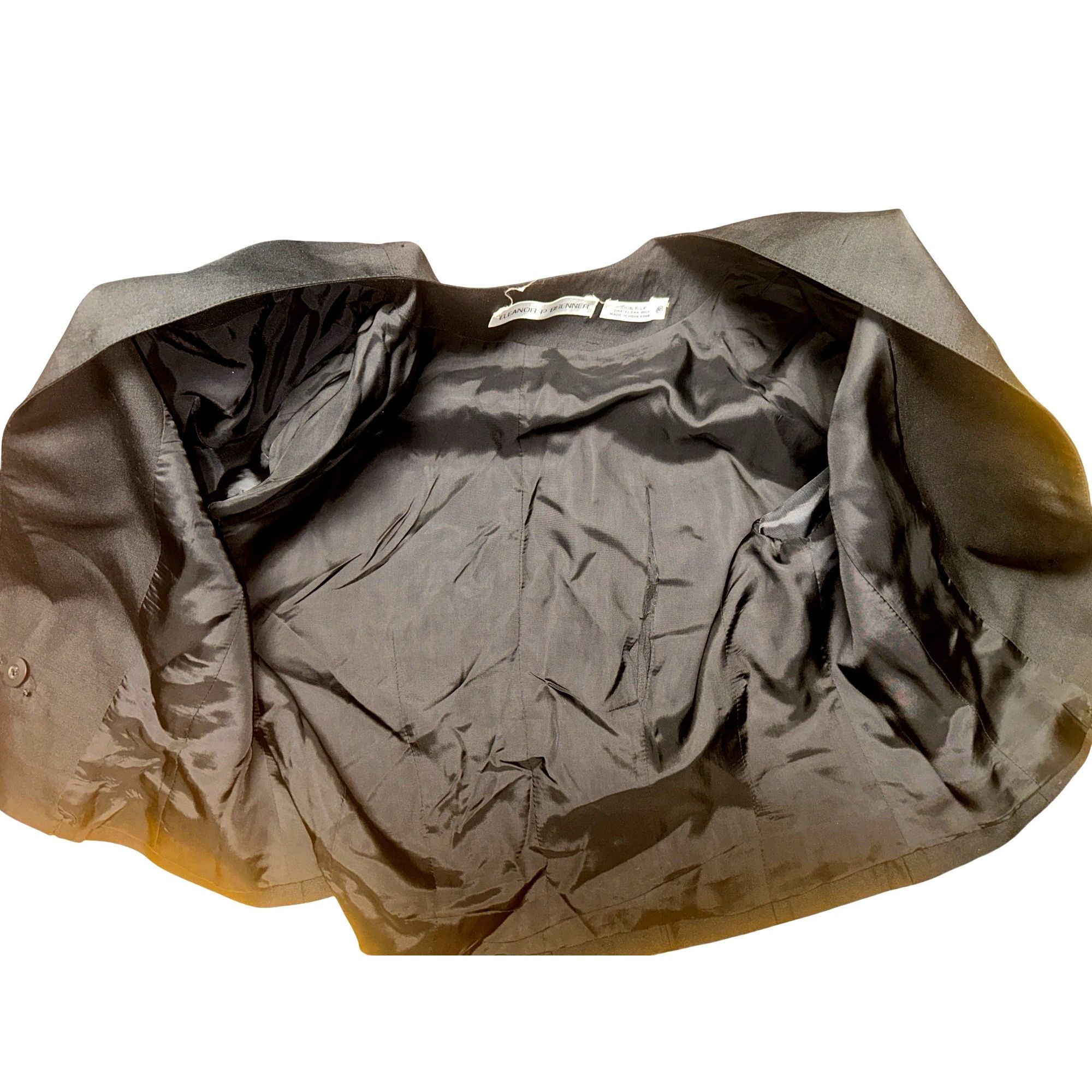 Other Eleanor P Brenner 10 Vintage Black Silk Jacket Cropped Blaze Size L / US 10 / IT 46 - 10 Thumbnail