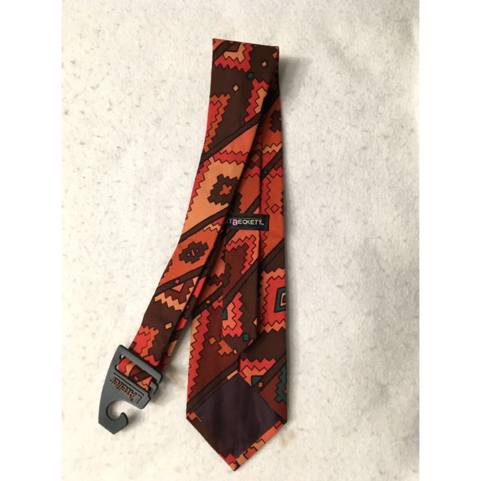 Etro Vtg Beckett Pink Necktie Mens Multicolor Classic Tie Retro N/A Size ONE SIZE - 4 Thumbnail