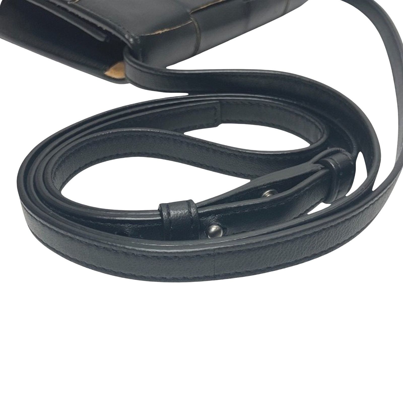 Bottega Veneta Black Leather Cassette