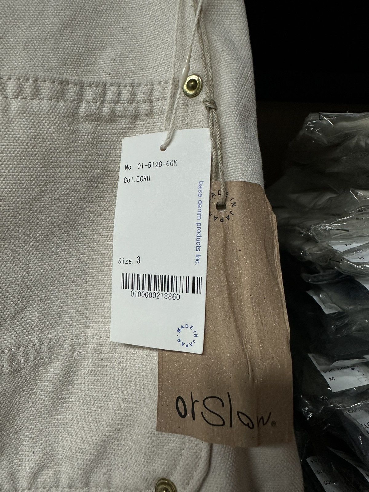 Orslow orSlow Two Tone Oxford Painter Pants (Ecru) Size US 34 / EU 50 - 4 Thumbnail