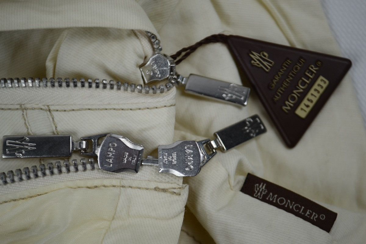 Moncler × Moncler Gamme Bleu × Moncler Grenoble VTG 90’s Logo Tab Biege Long Sleeve Trench Zip Coat Down Jacket 3 Size L / US 10 / IT 46 - 19 Thumbnail