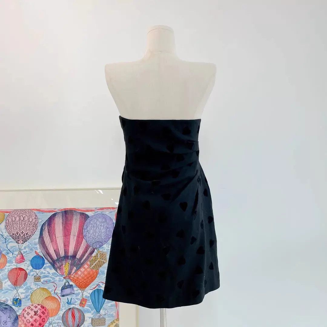 Celine CELINE Black Heart Corset Short Sleeveless Dress 42 Size M / US 6-8 / IT 42-44 - 2 Thumbnail